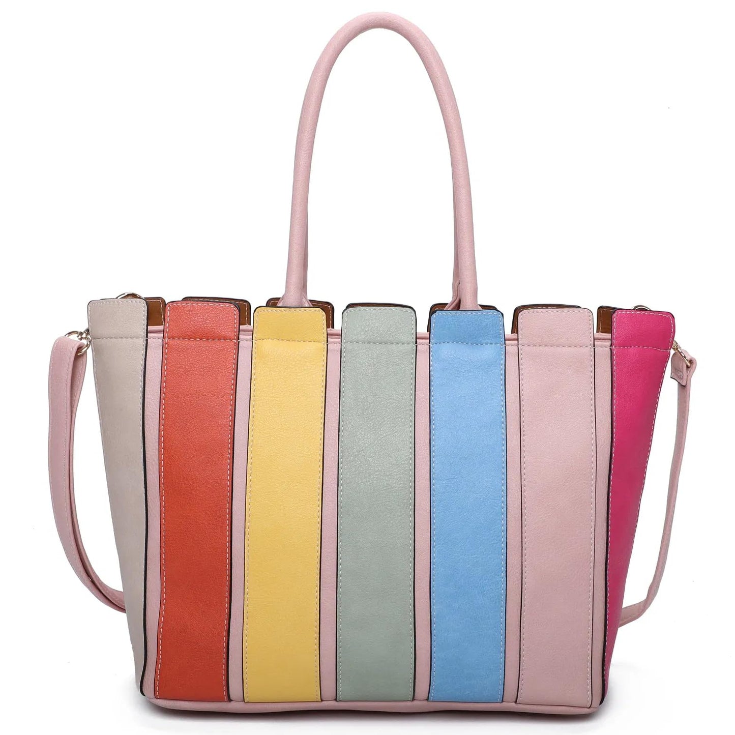 Iris - Medium Vegan Leather Shoulder Tote Bag with Zip Closure & Organised Interior