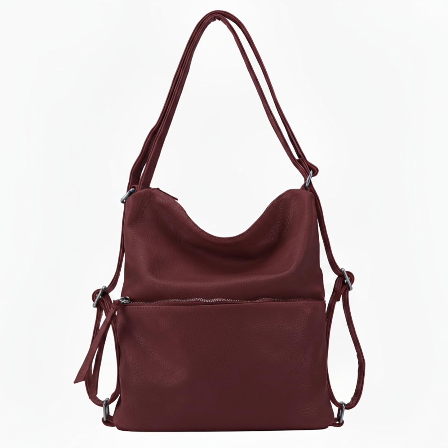 Elsie - Convertible Vegan Leather Shoulder Bag & Backpack with Multiple Compartments