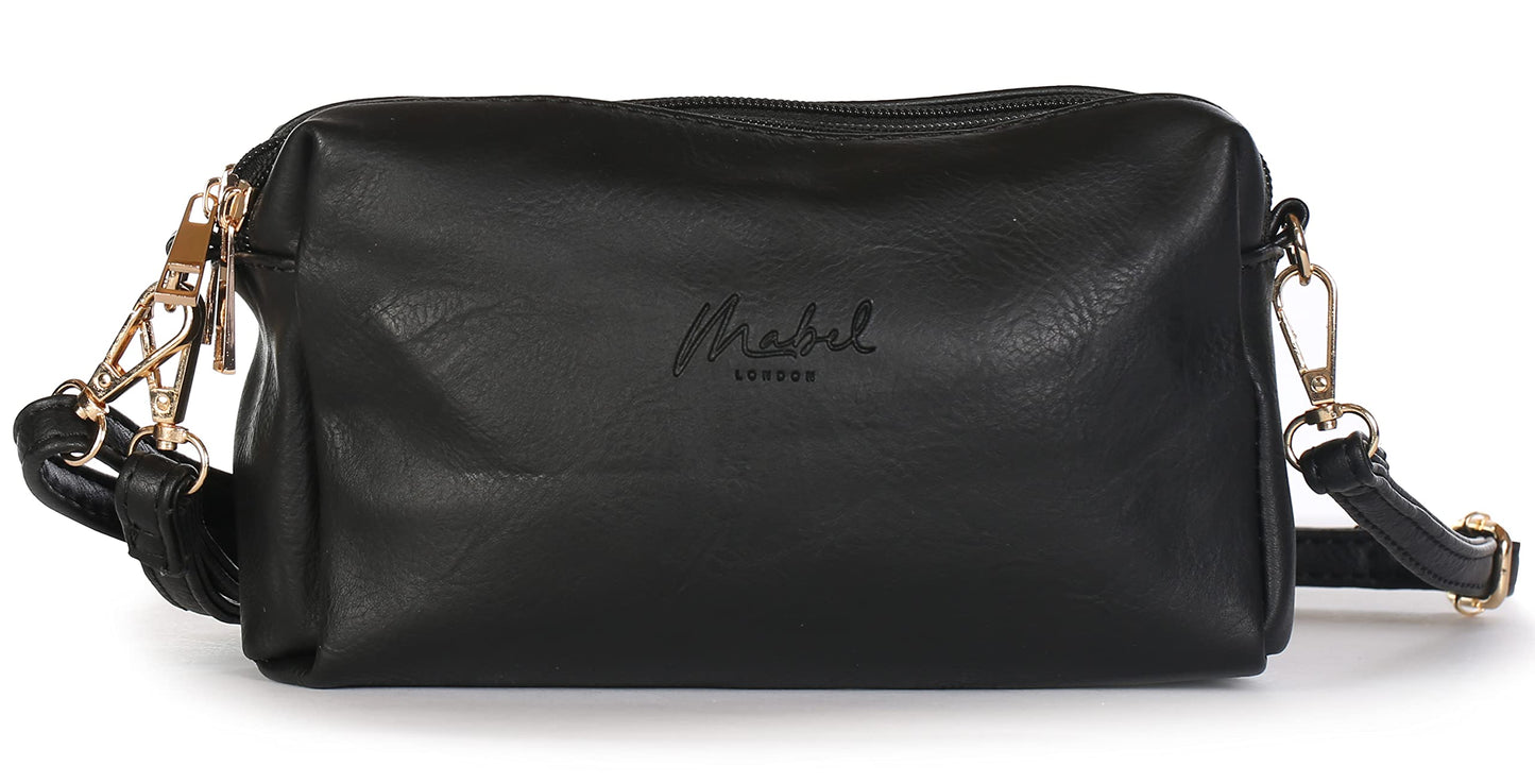 Dara - Vegan Leather Mini Shoulder & Crossbody Bag with Back Zip Pocket