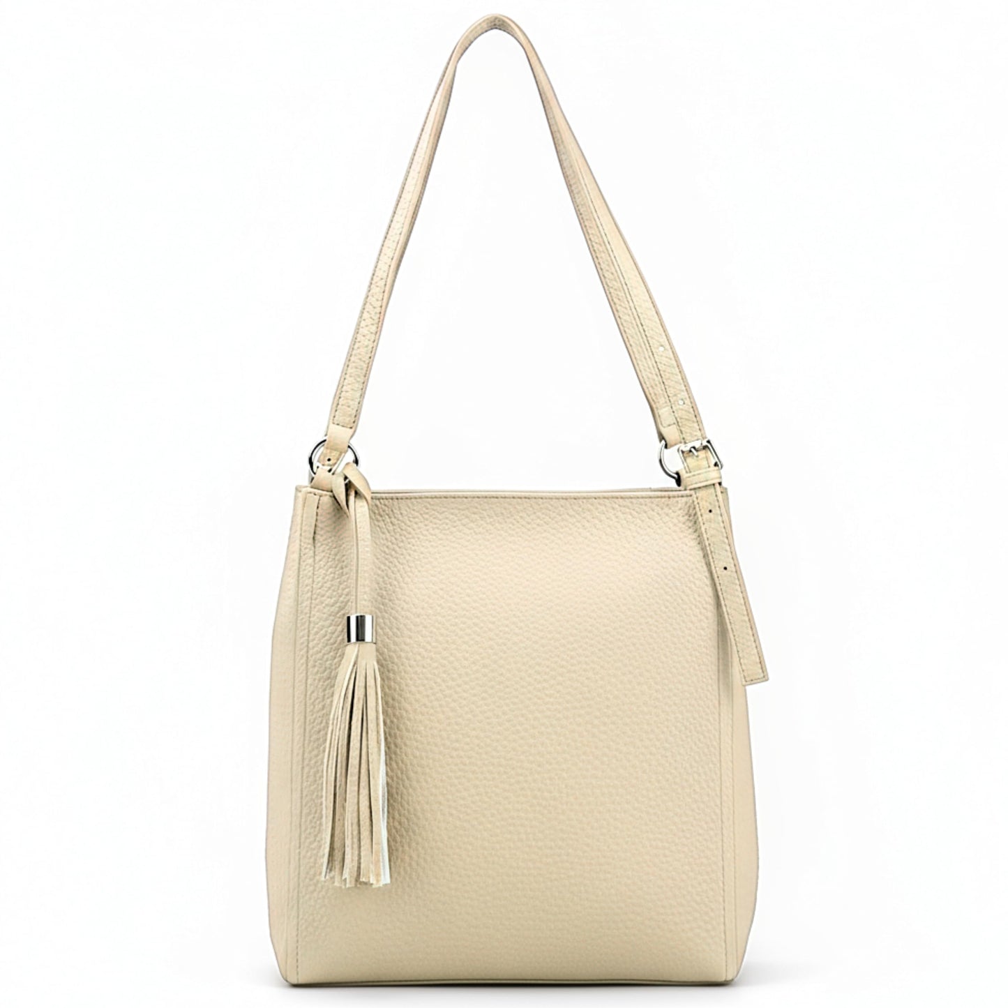 Carmen - Large Vegan Leather Shoulder Tote Handbag with Adjustable Straps for Women