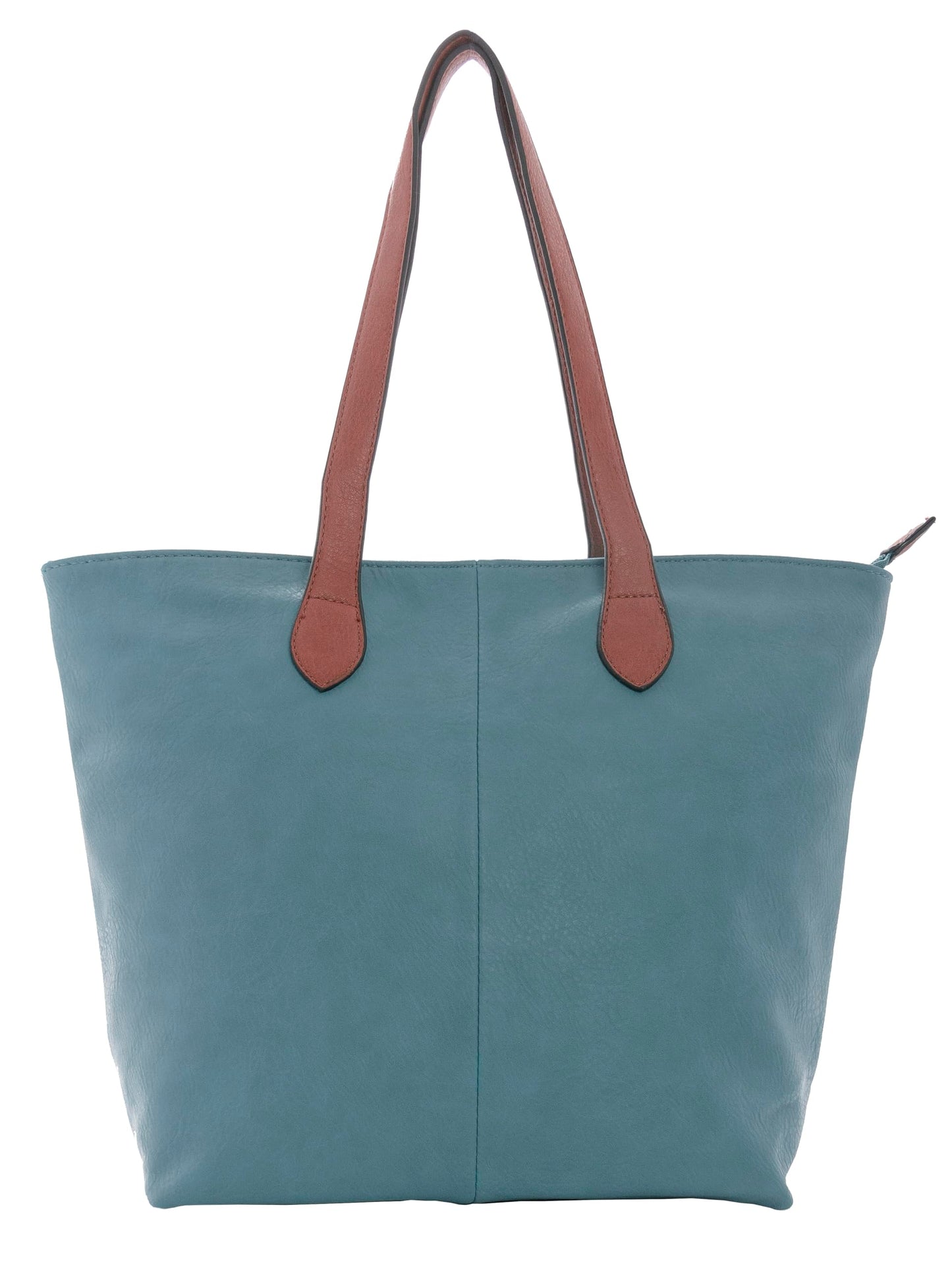Brook - Medium Vegan Leather Shoulder Tote Bag with Zip Closure & Lightweight Design