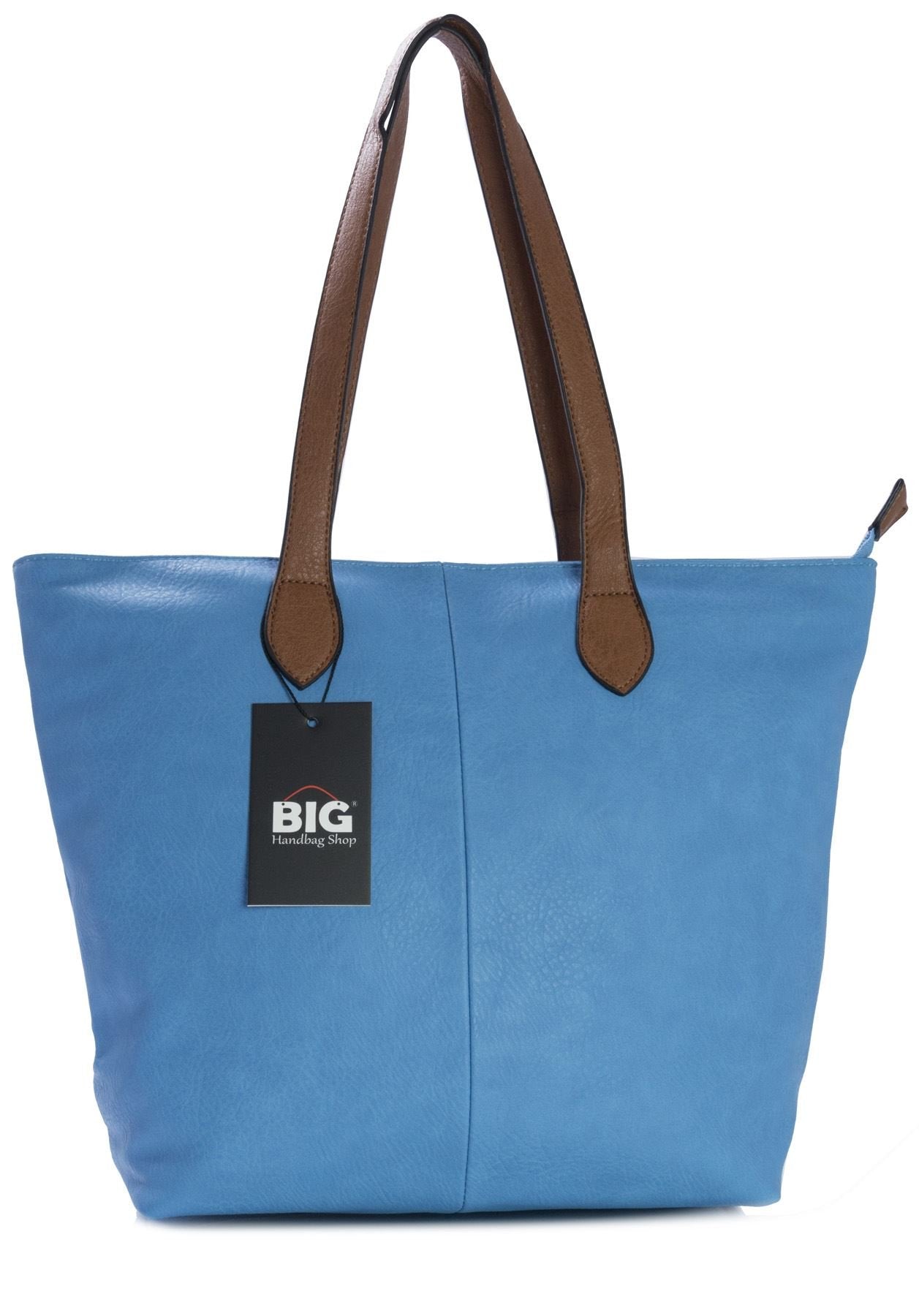 Brook - Medium Vegan Leather Shoulder Tote Bag with Zip Closure & Lightweight Design