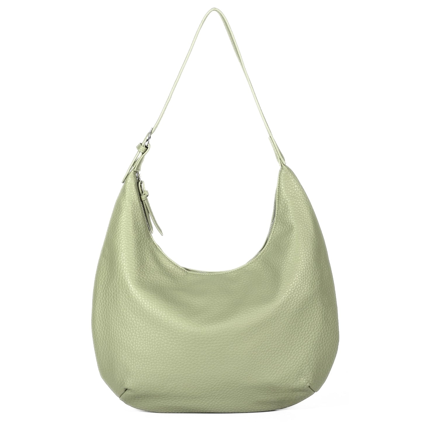 Stacy - Large Vegan Leather Slouch Shoulder Tote with Adjustable Strap & Organised Pockets