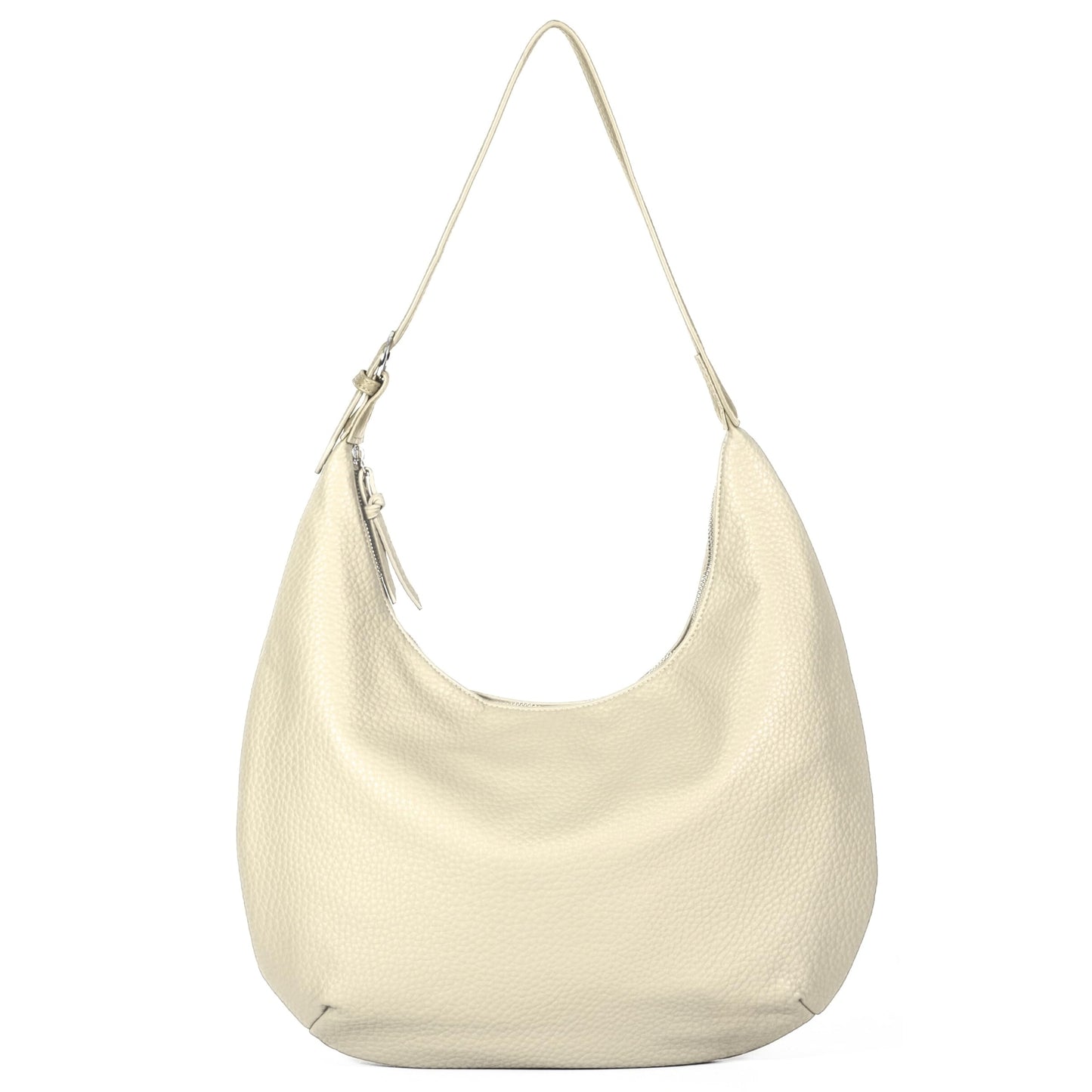 Stacy - Large Vegan Leather Slouch Shoulder Tote with Adjustable Strap & Organised Pockets