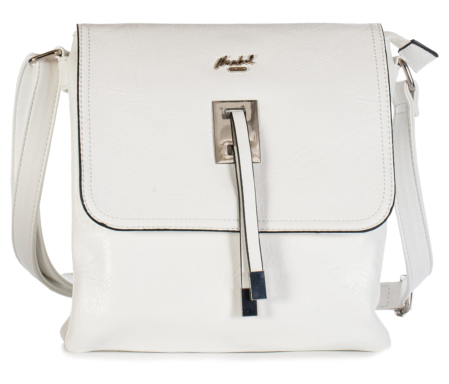 Zeta - Vegan Leather Medium Crossbody Bag with Zip Closure & Organised Interior