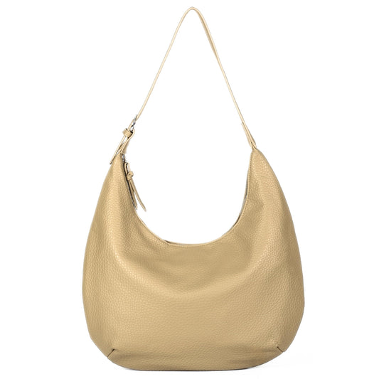 Stacy - Large Vegan Leather Slouch Shoulder Tote with Adjustable Strap & Organised Pockets