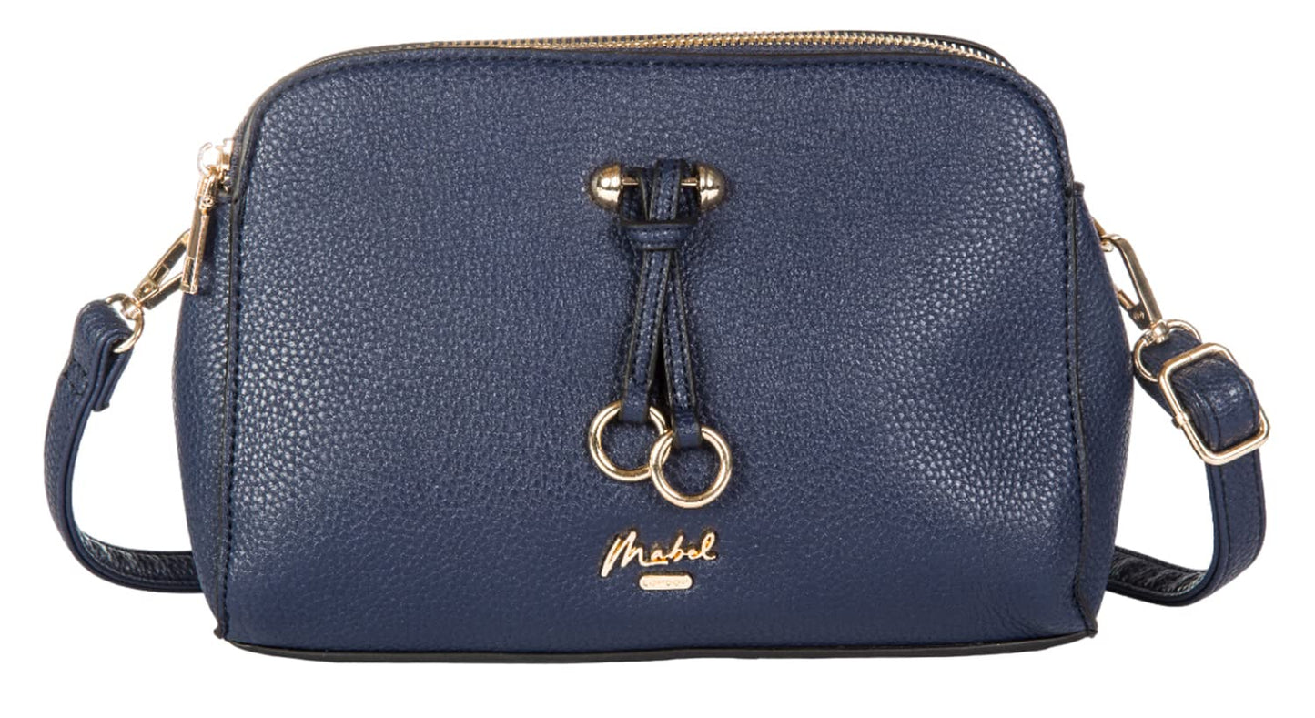 Naomi - Vegan Leather Small Satchel Crossbody Bag with Top Handle & Strap