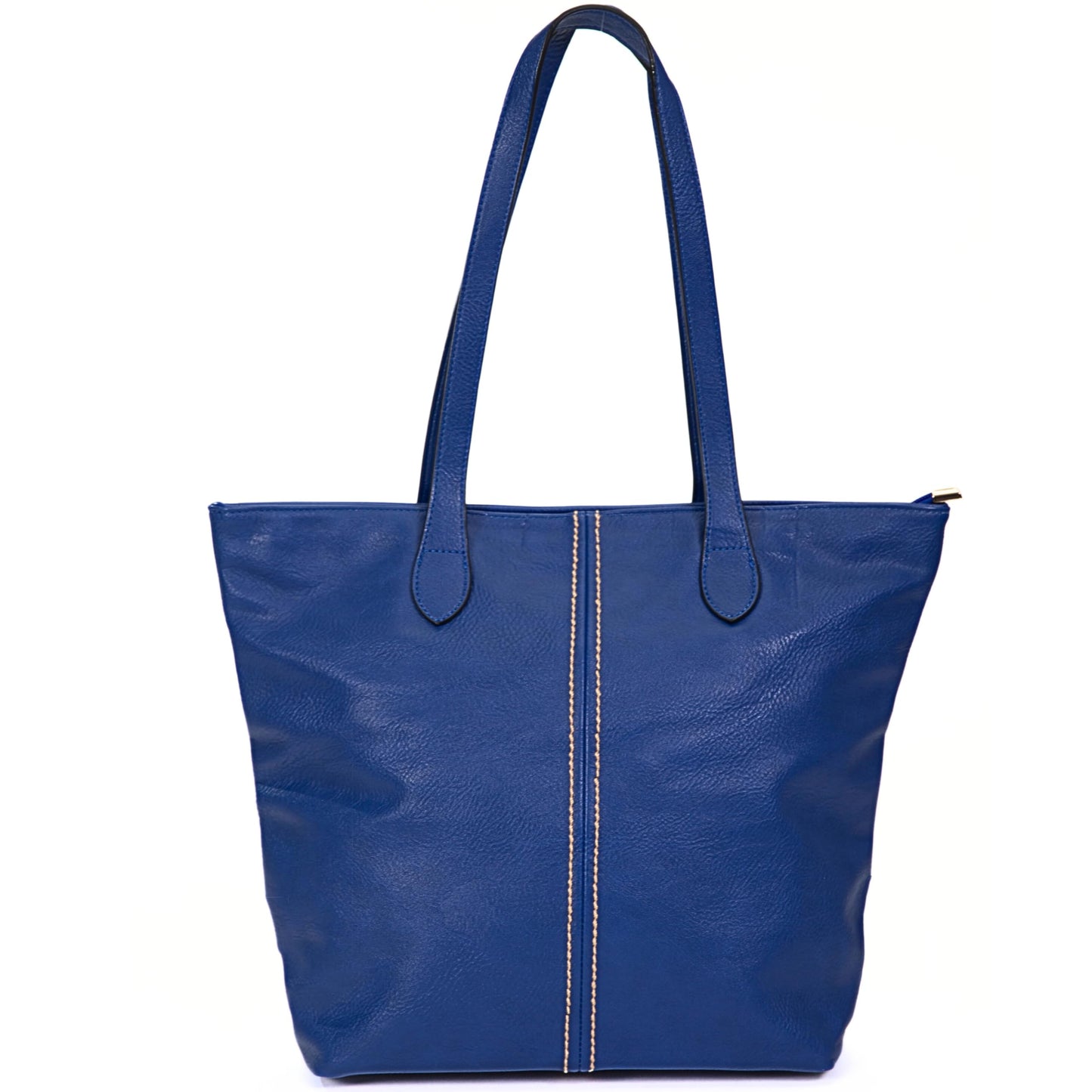 Angela - Large Vegan Leather Shoulder Tote Bag with Zip Closure & Lightweight Design