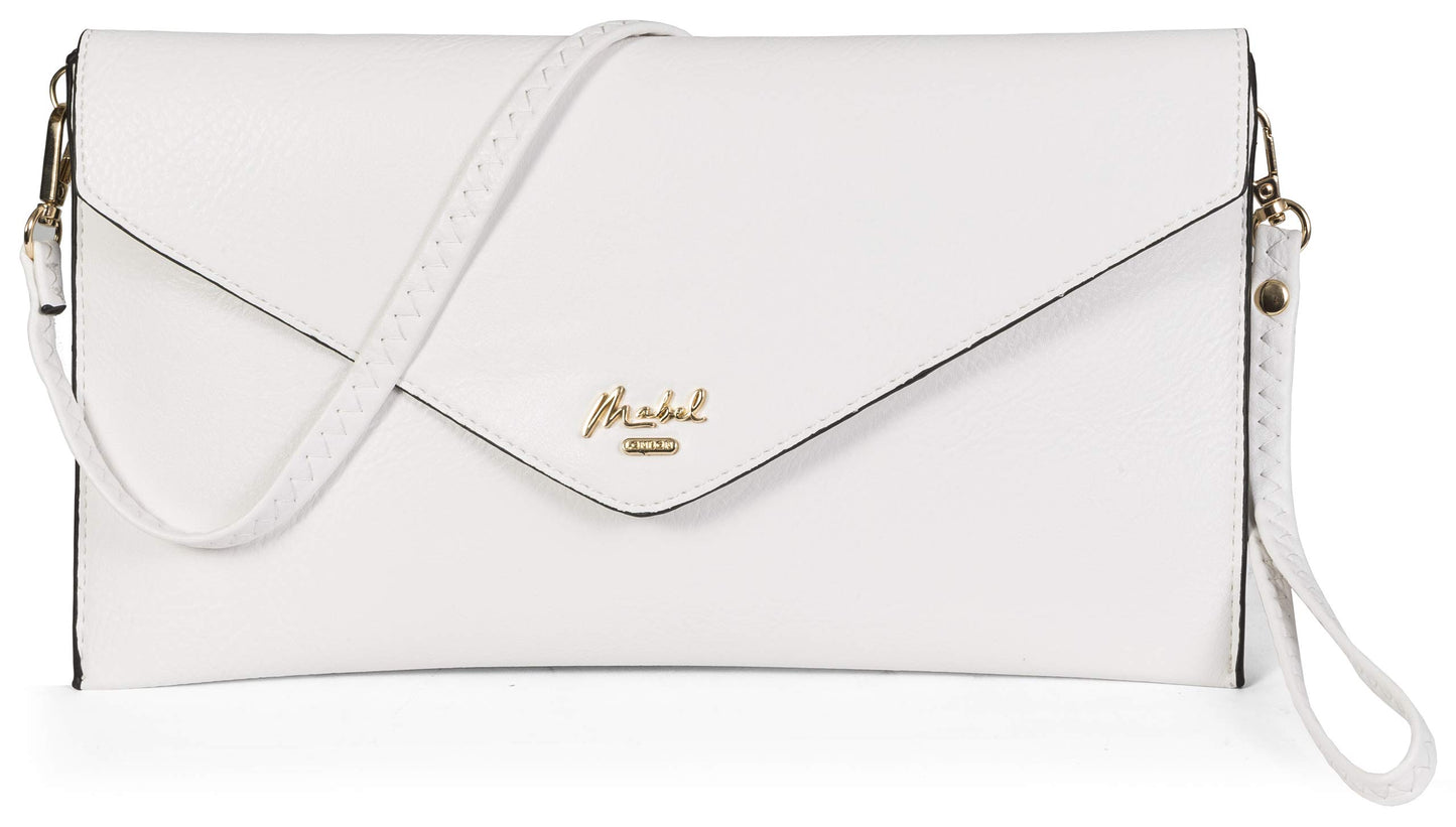 Piper - Vegan Leather Clutch Wristlet with Detachable Strap, Evening Purse Bag