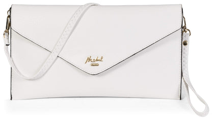 Piper - Vegan Leather Clutch Wristlet with Detachable Strap, Evening Purse Bag