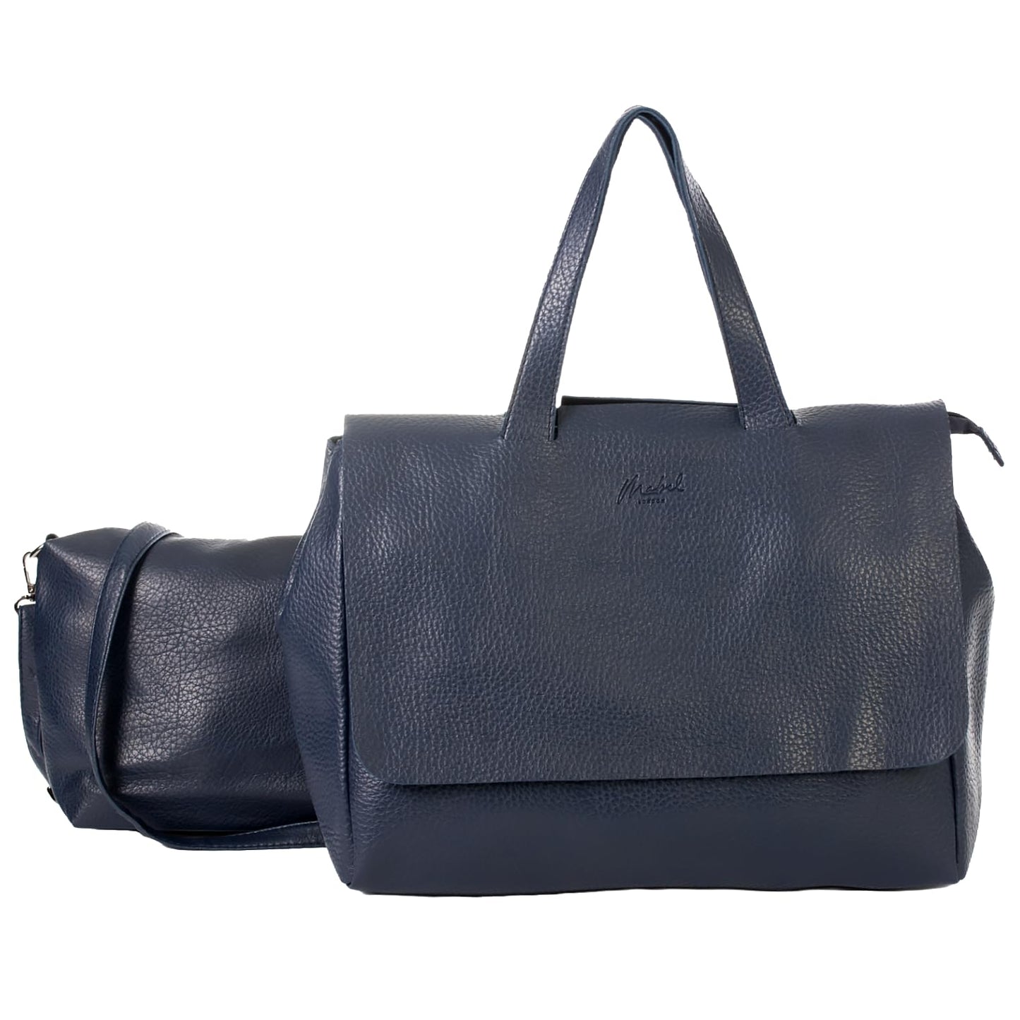 Joey - Vegan Leather Crossbody Messenger Bag with Flap Front & Zip Compartments