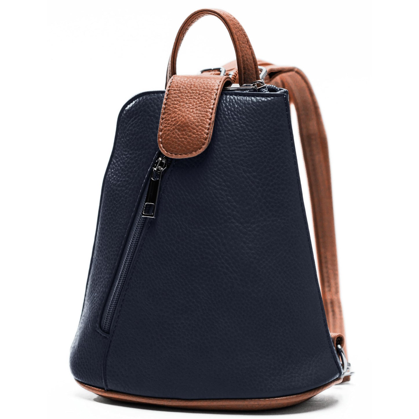 Charlotte - Small Convertible Vegan Leather Mini Backpack with Crossbody Option