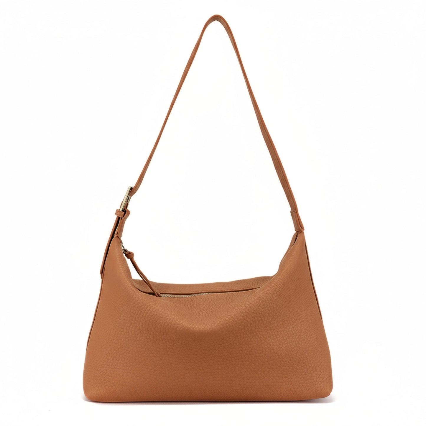 Julia - Large Vegan Leather Slouch Shoulder Tote with Adjustable Strap & Multiple Pockets