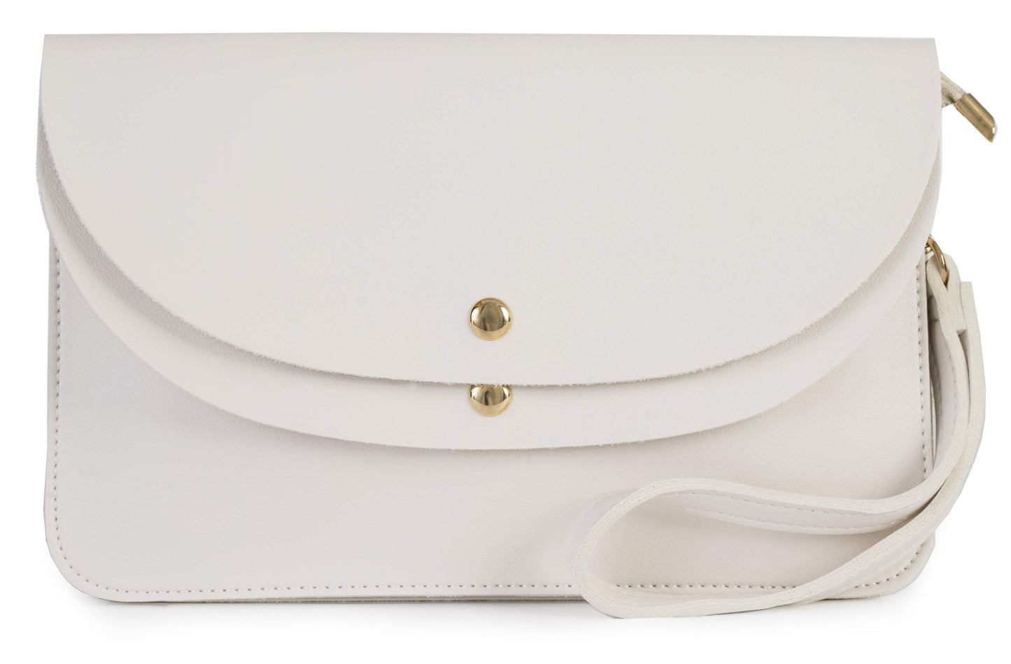 Lilly - Small 3-in-1 Vegan Leather Wristlet Clutch Crossbody Bag with Silver Hardware