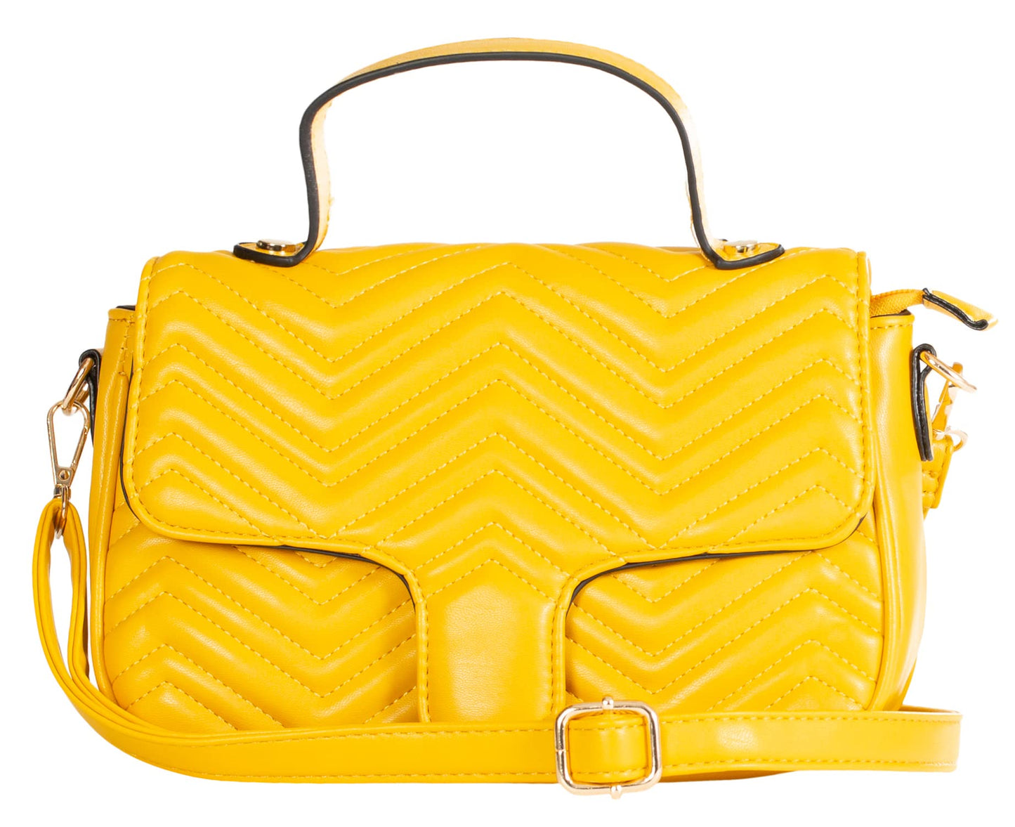 Kiki - Vegan Leather Small Crossbody Bag with Tassel Trim & Flap Zip Closure