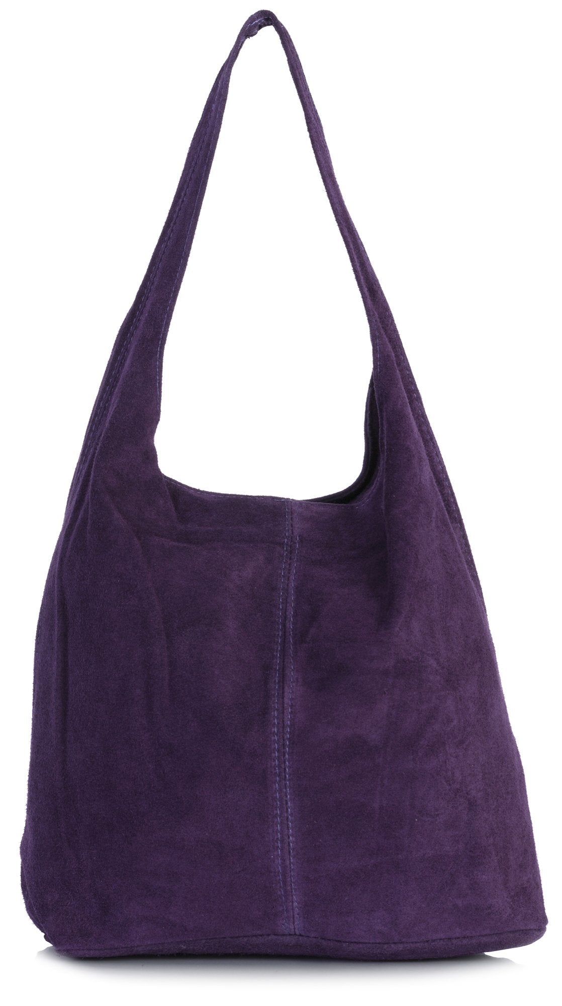 Shay - Genuine Italian Suede Leather Hobo Shoulder Tote with Zip Closure & Dust Bag