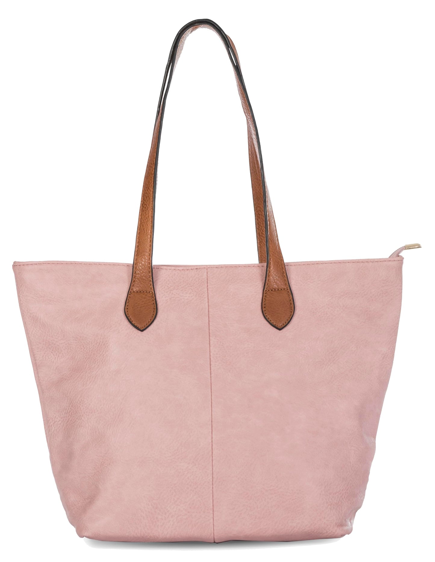 Brook - Medium Vegan Leather Shoulder Tote Bag with Zip Closure & Lightweight Design