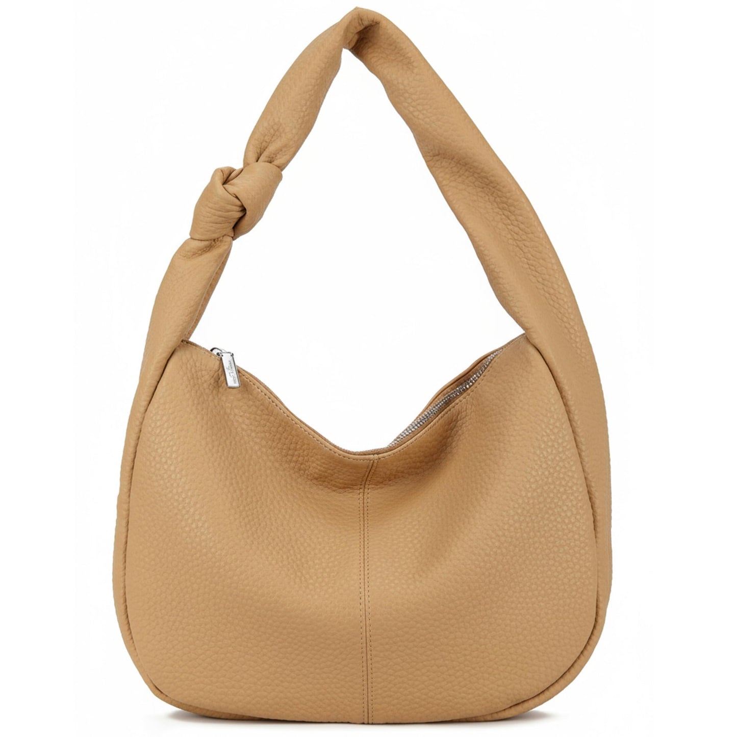 Lisa - Medium Vegan Leather Knot Handle Shoulder Tote Bag with Lightweight Design