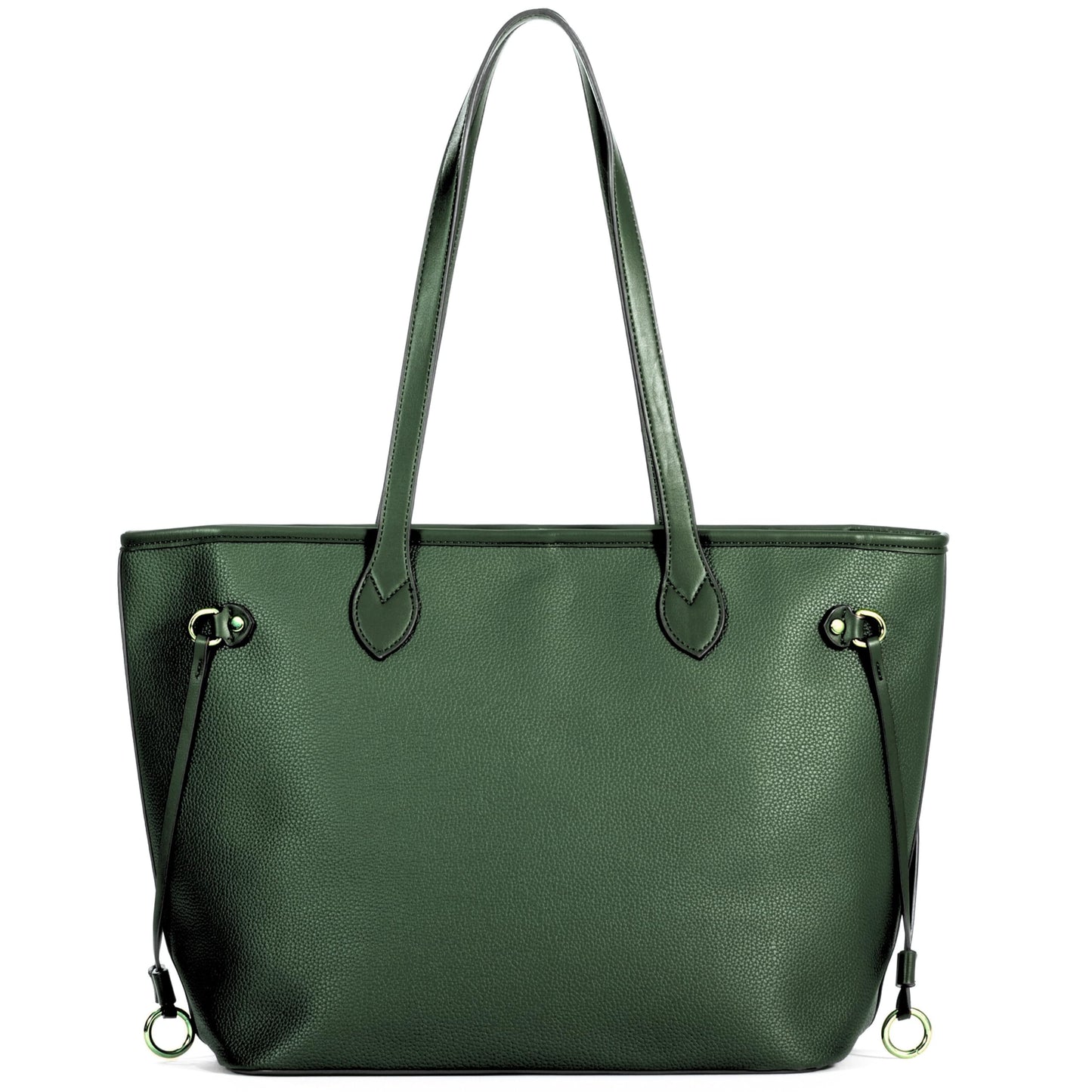 Jenna - Large Vegan Leather Tote Shoulder Bag with Spacious Interior & Classic Style
