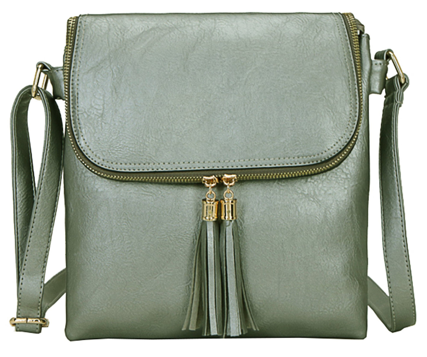 Polly - Medium Vegan Leather Shoulder Tote Bag with Zip Closure & Everyday Design