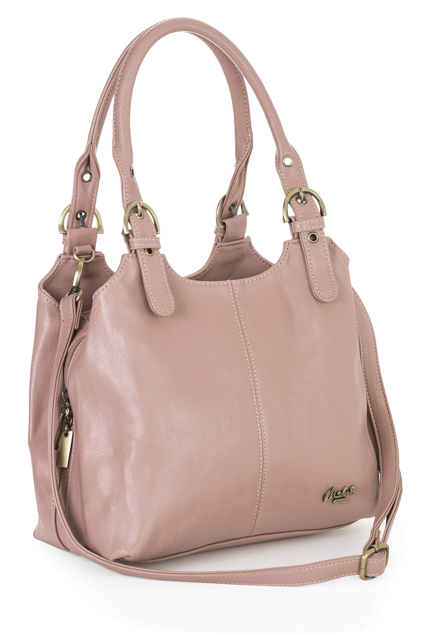 Amelia - Large Vegan Leather Shoulder Tote with Zip Closure & Spacious Organised Interior