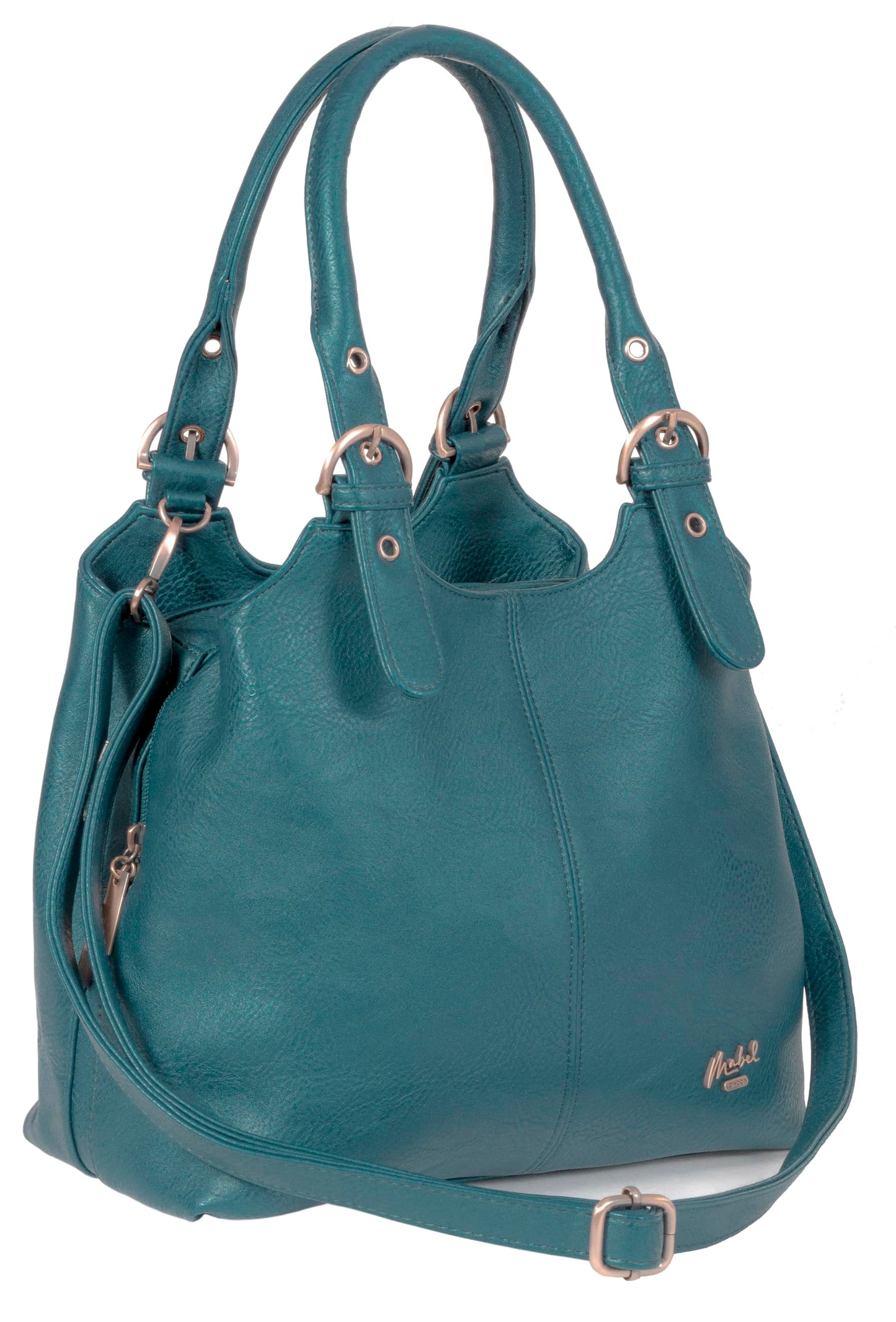 Amelia - Large Vegan Leather Shoulder Tote with Zip Closure & Spacious Organised Interior