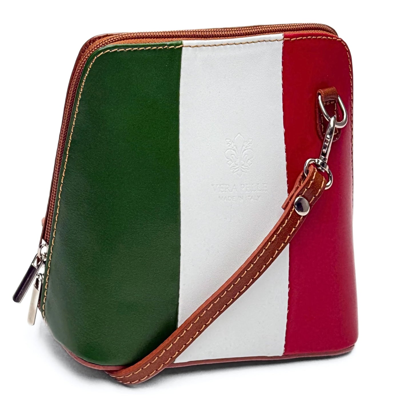 Abby - Genuine Italian Leather Multicoloured Small Crossbody Bag Handmade in Florence Tuscany