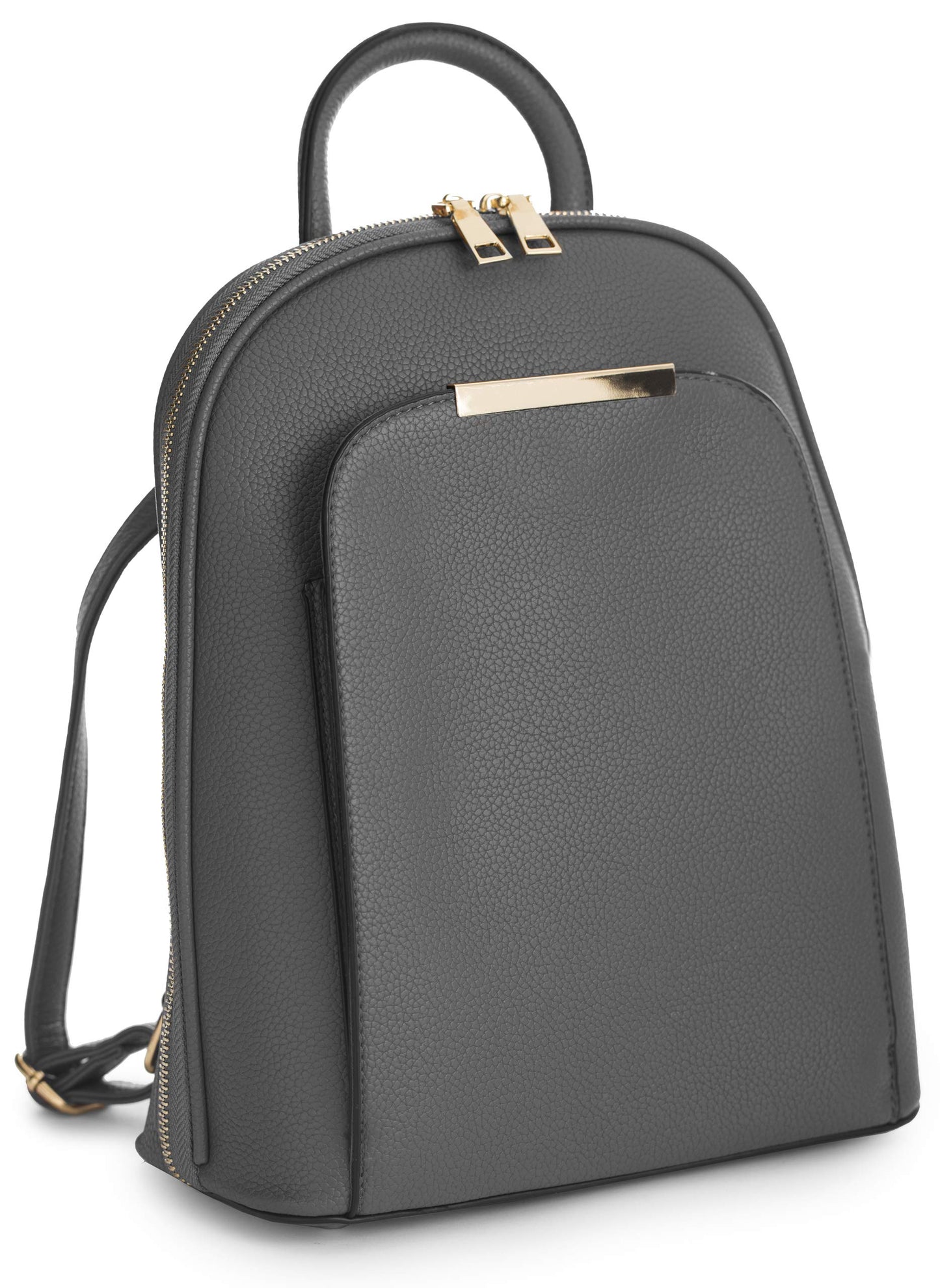 Miley - Vegan Leather Backpack Rucksack with Multiple Compartments & Gold Hardware