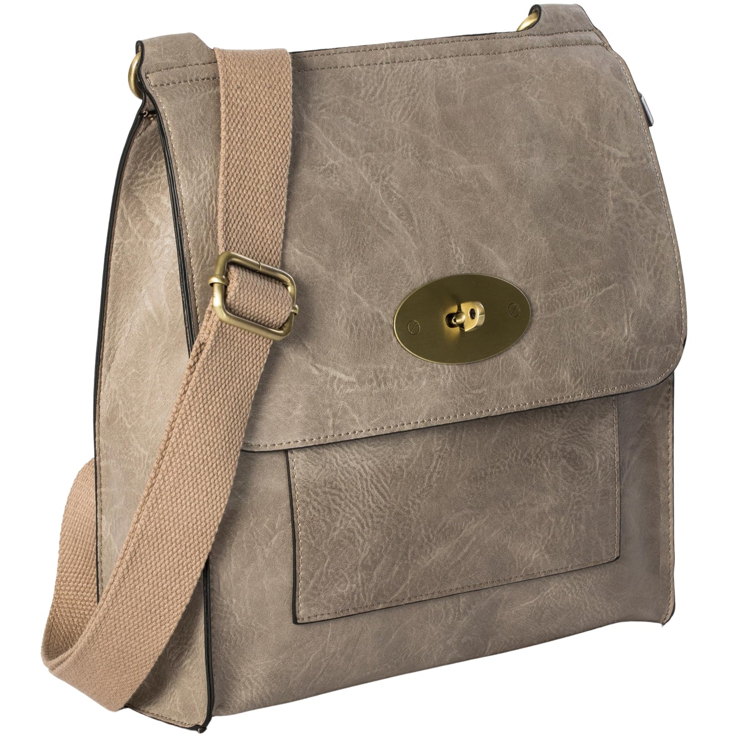 Nadia - Medium Vegan Leather Crossbody Shoulder Bag with Adjustable Strap & Sleek Design