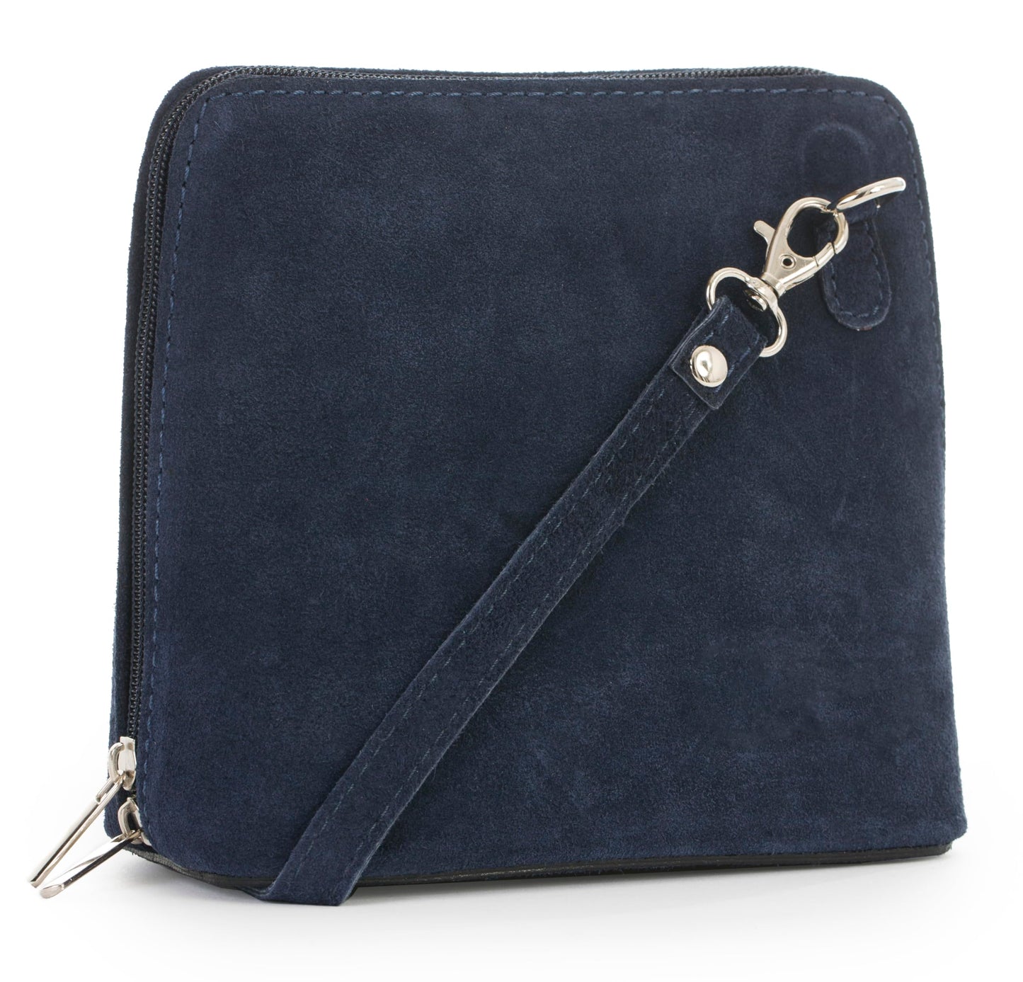 Abby - Genuine Italian Suede Leather Small Crossbody Bag Handmade in Florence Tuscany