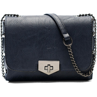 Peri - Vegan Leather Chain Strap Shoulder & Crossbody Bag with Studded Detail
