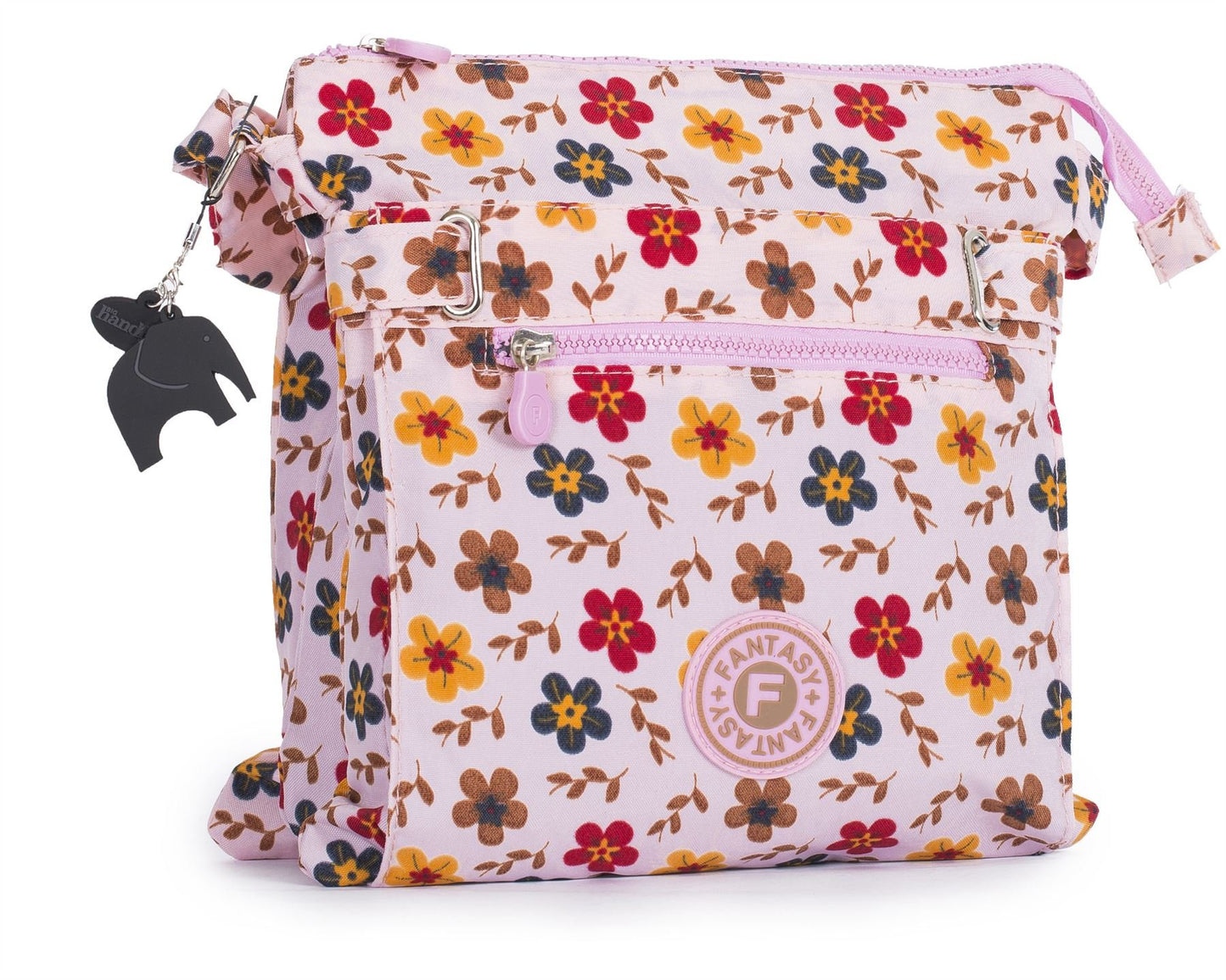 Lydia - Lightweight Fabric Medium Crossbody Shoulder Bag with Multi Compartments