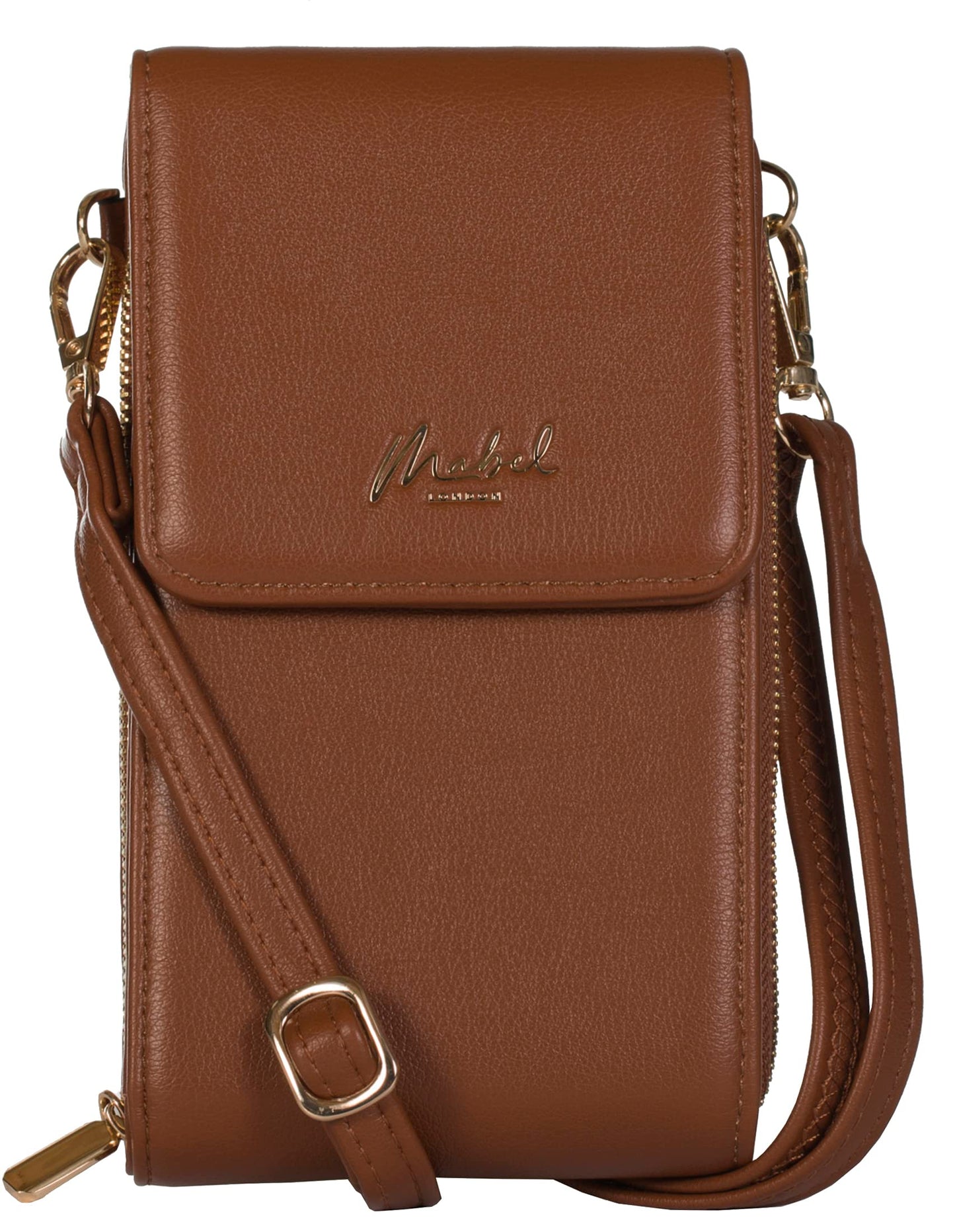 Becky - Vegan Leather RFID-Blocking Crossbody Phone Bag with Adjustable Strap