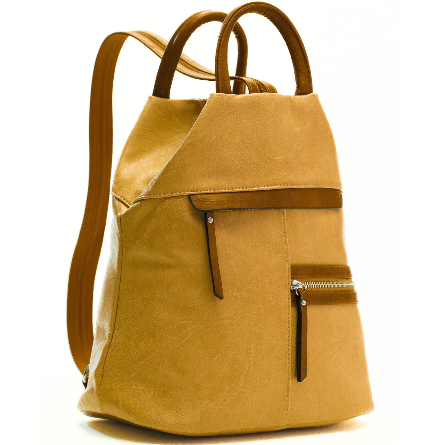 Faye - Contrasting Colour Convertible Backpack to Monostrap Slingbag