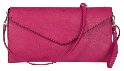 Piper - Vegan Leather Clutch Wristlet with Detachable Strap, Evening Purse Bag