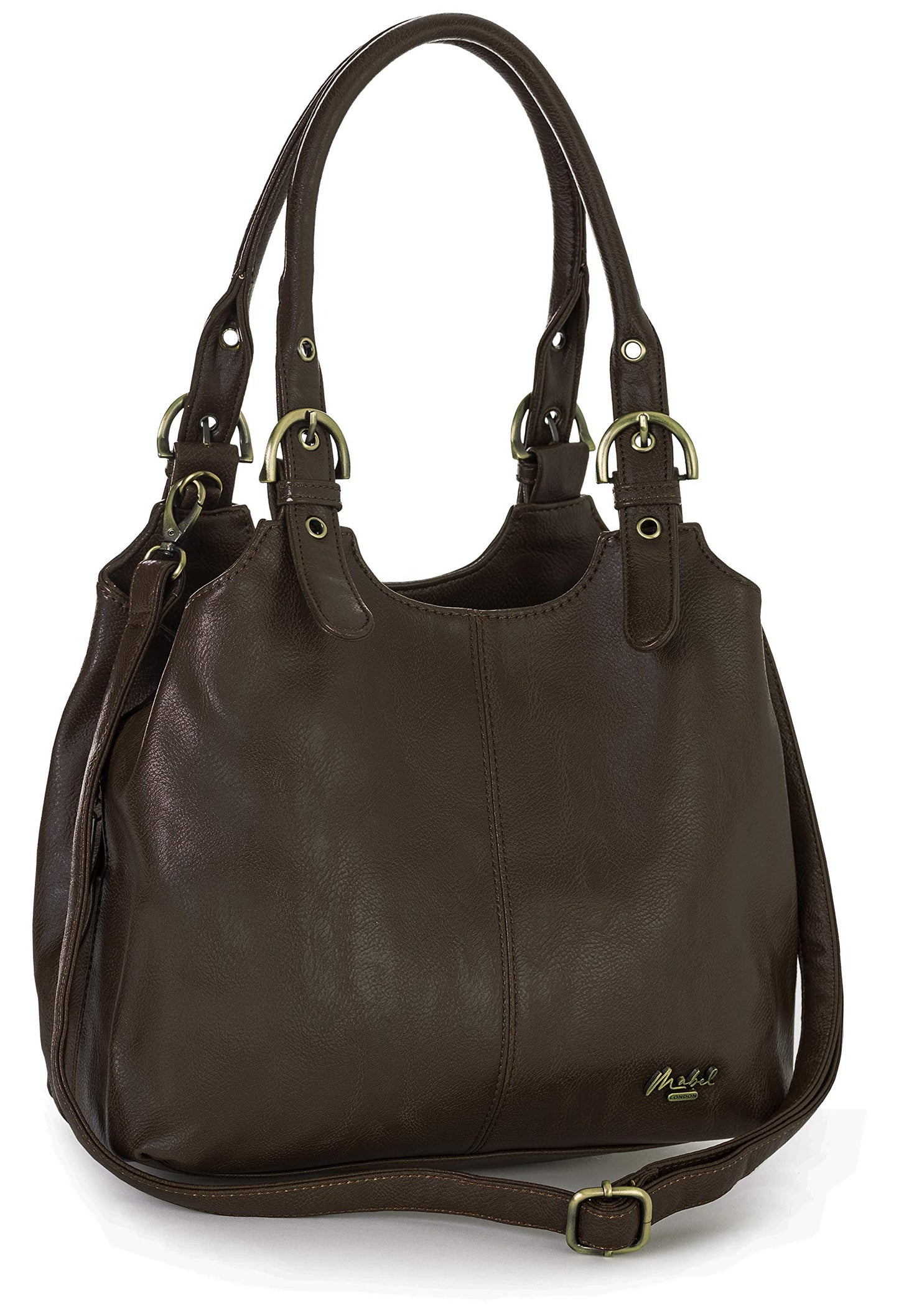 Amelia - Large Vegan Leather Shoulder Tote with Zip Closure & Spacious Organised Interior