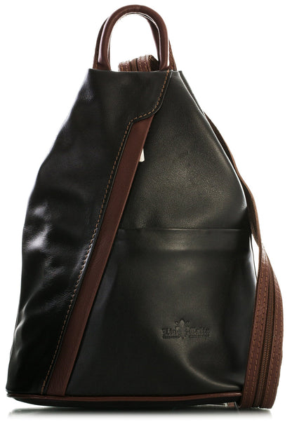 Alex - Genuine Italian Leather Convertible Backpack & Shoulder Tote Handmade in Florence