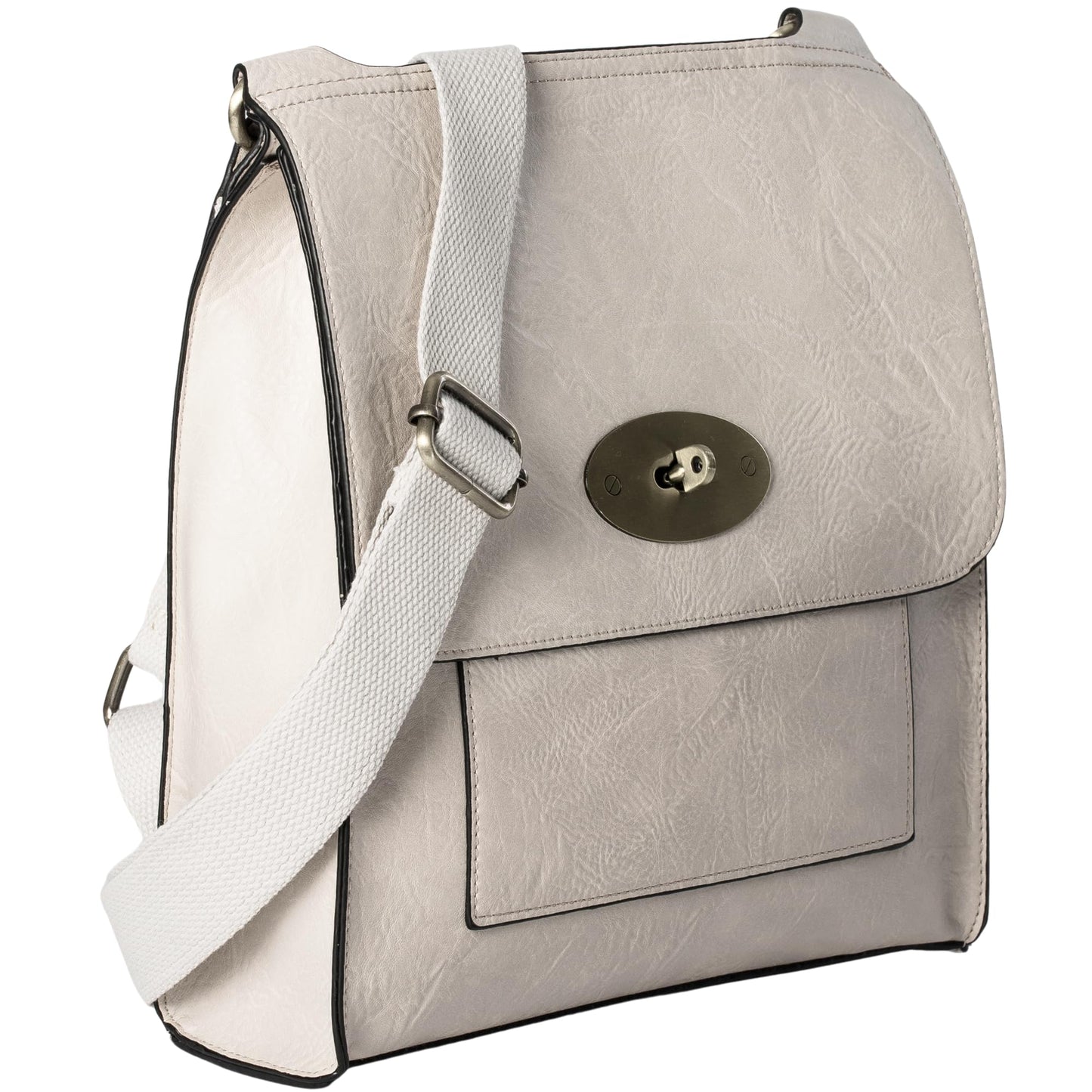 Nadia - Medium Vegan Leather Crossbody Shoulder Bag with Adjustable Strap & Sleek Design