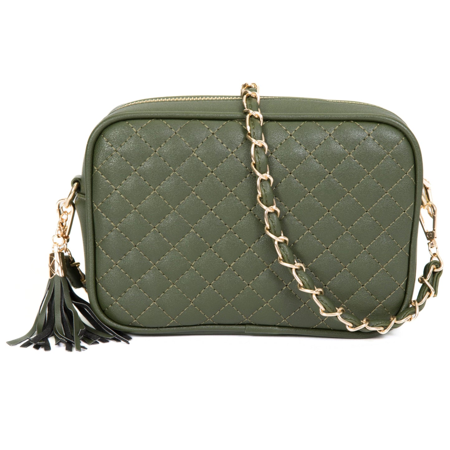 Mia - Vegan Leather Quilted Small Crossbody Bag with Adjustable Strap & Zip