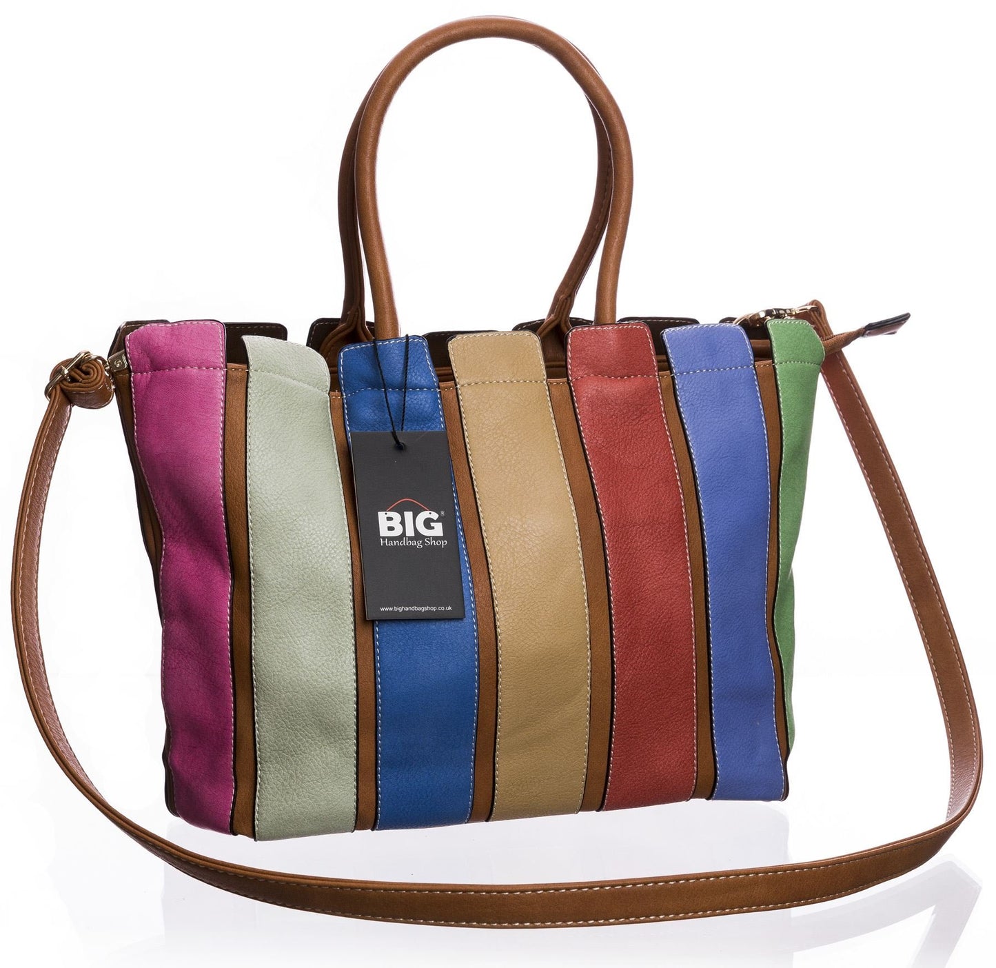 Iris - Medium Vegan Leather Shoulder Tote Bag with Zip Closure & Organised Interior