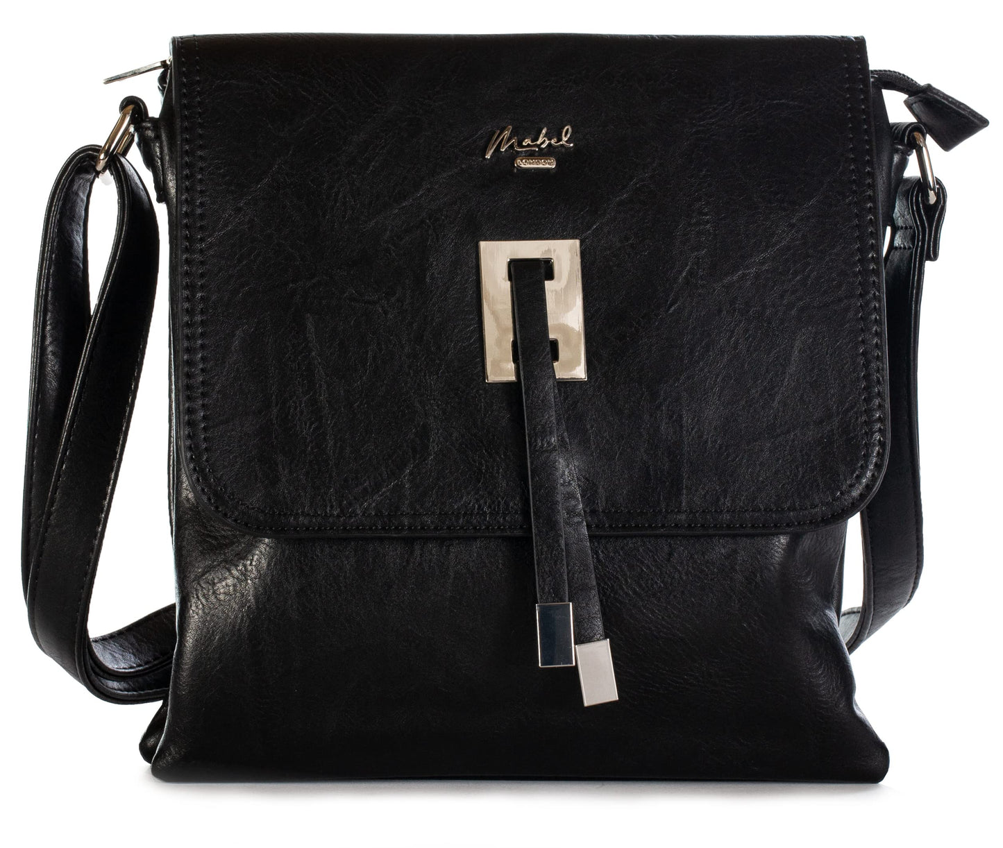 Zeta - Vegan Leather Medium Crossbody Bag with Zip Closure & Organised Interior