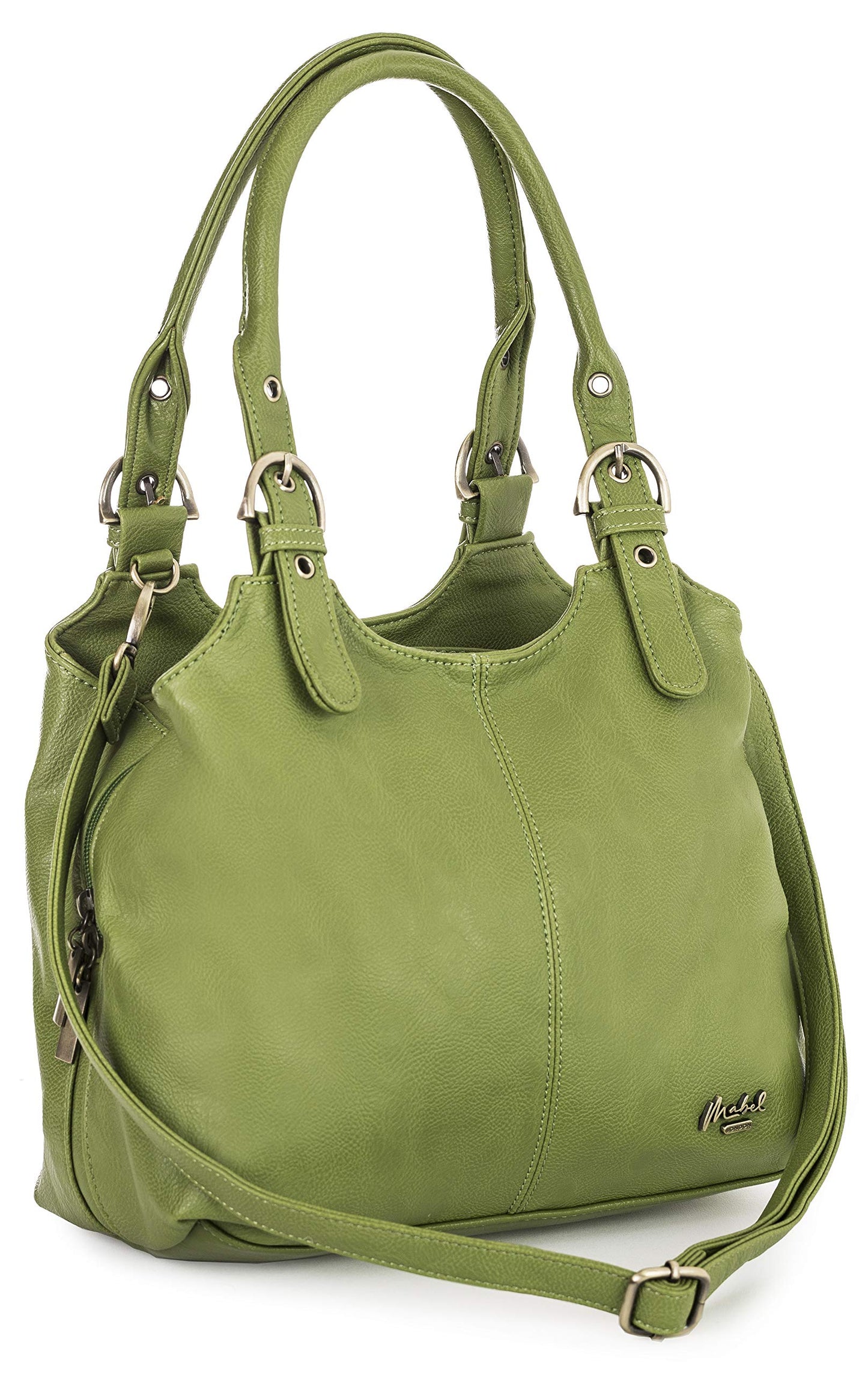 Amelia - Large Vegan Leather Shoulder Tote with Zip Closure & Spacious Organised Interior