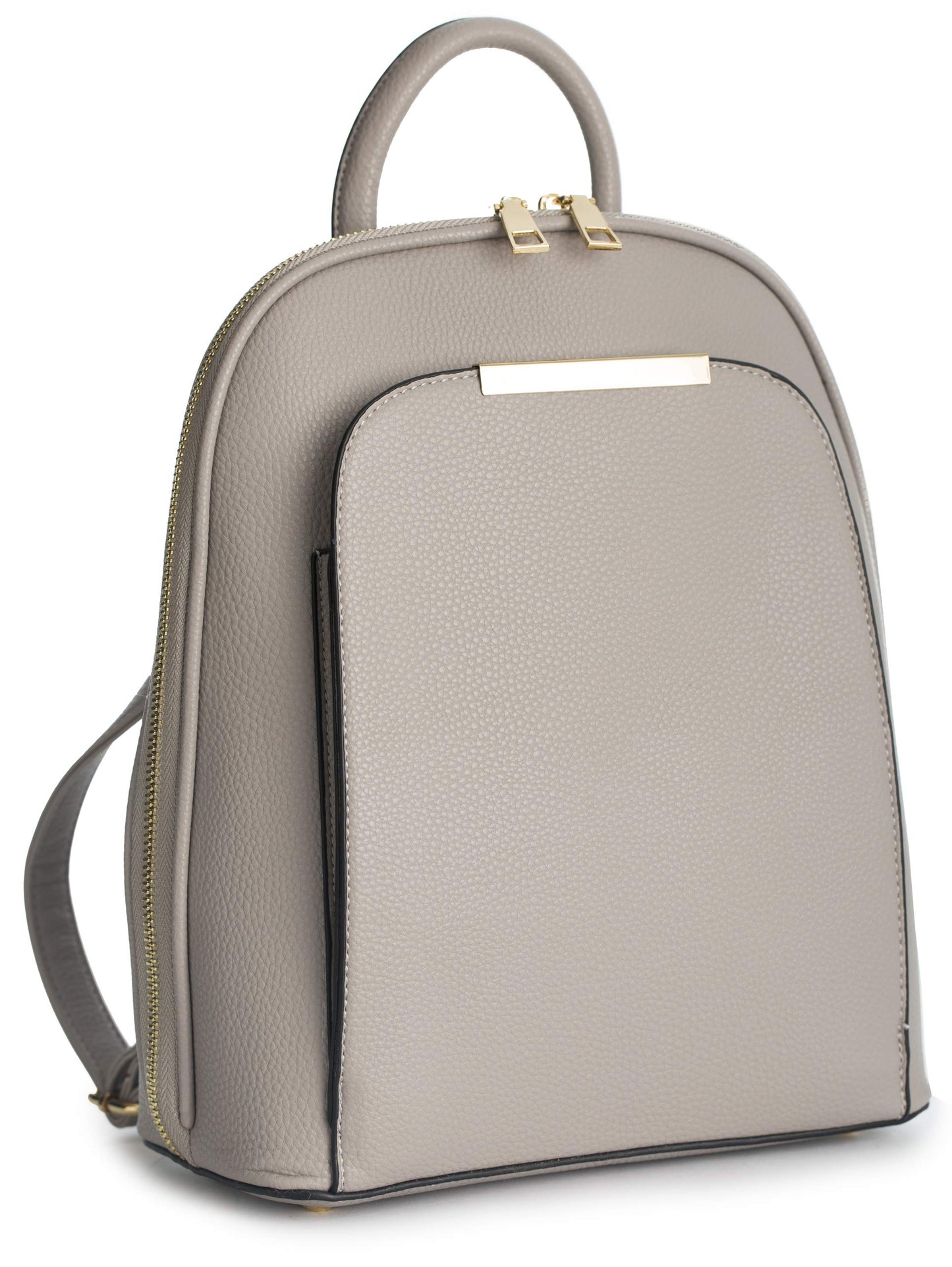 Miley - Vegan Leather Backpack Rucksack with Multiple Compartments & Gold Hardware