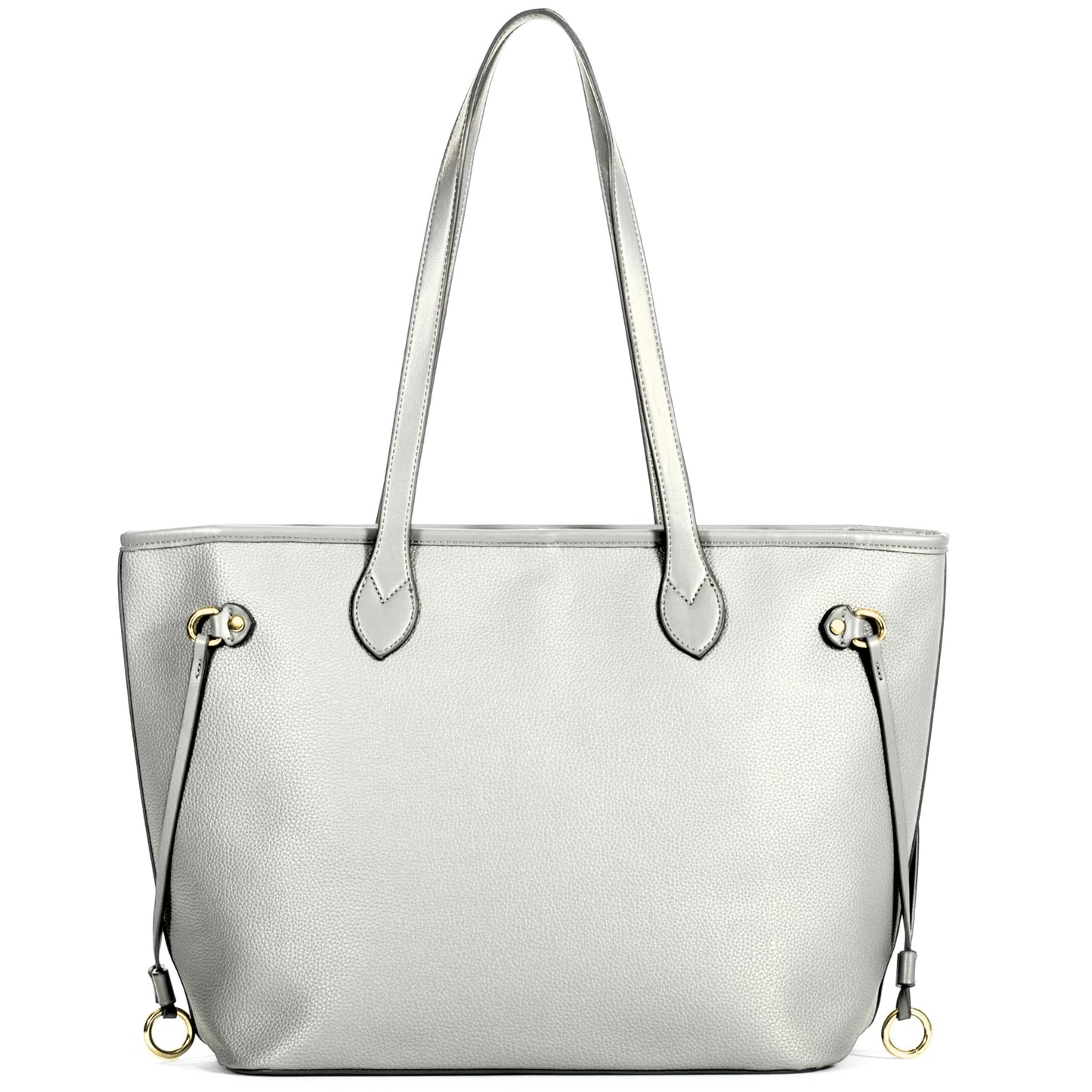 Jenna - Large Vegan Leather Tote Shoulder Bag with Spacious Interior & Classic Style