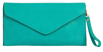 Piper - Vegan Leather Clutch Wristlet with Detachable Strap, Evening Purse Bag