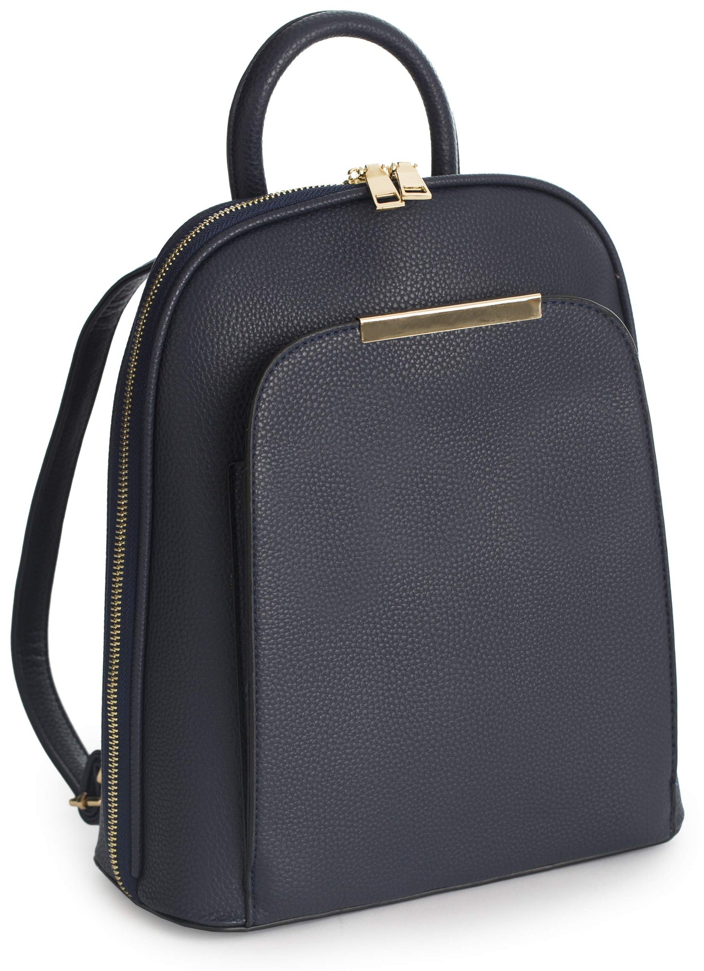 Miley - Vegan Leather Backpack Rucksack with Multiple Compartments & Gold Hardware