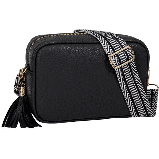 Lo - Small Vegan Leather Crossbody Shoulder Bag with Zip Closure & Compact Design