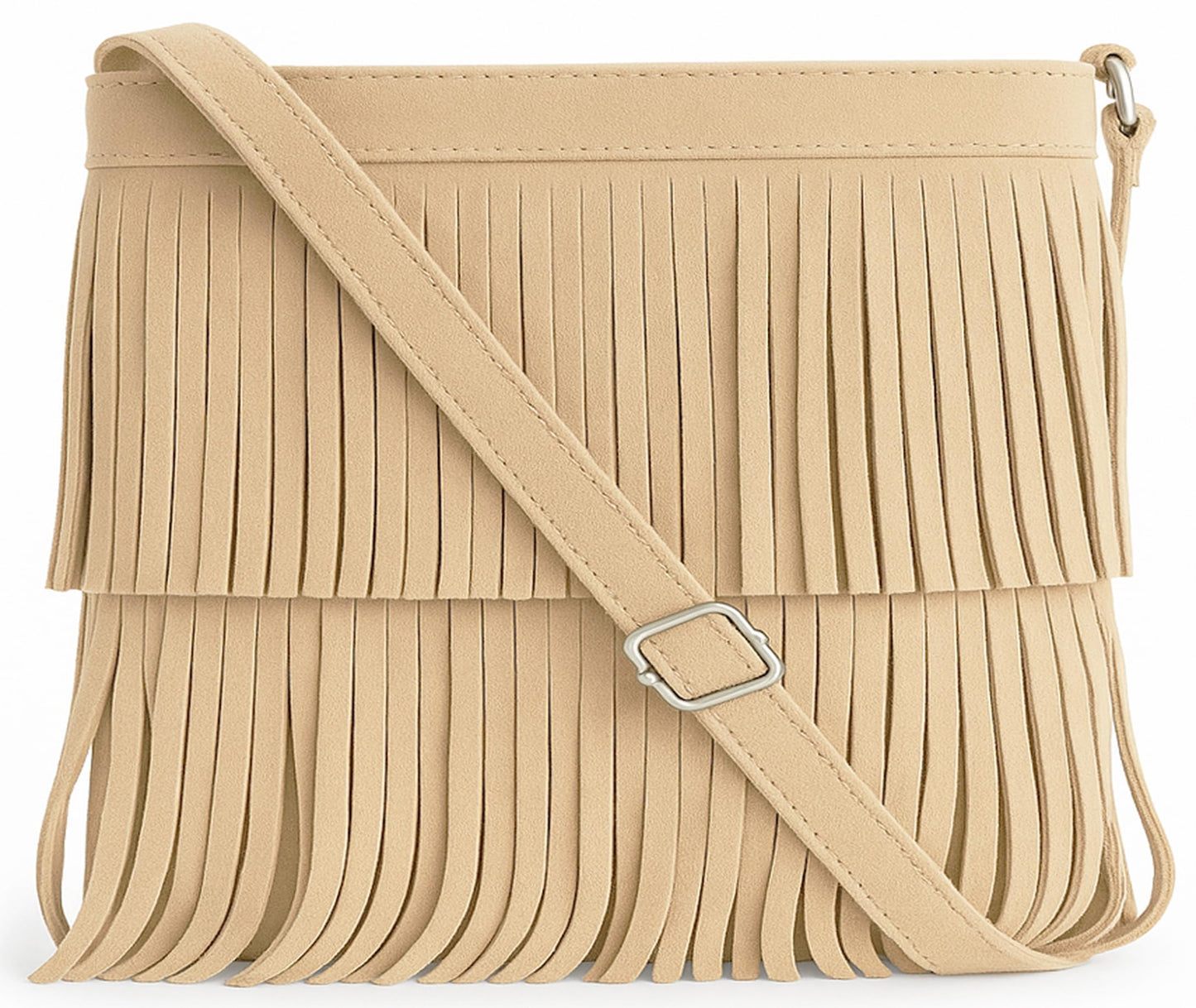 Robin - Genuine Italian Suede Leather Small Tassel Crossbody Bag Handmade in Florence