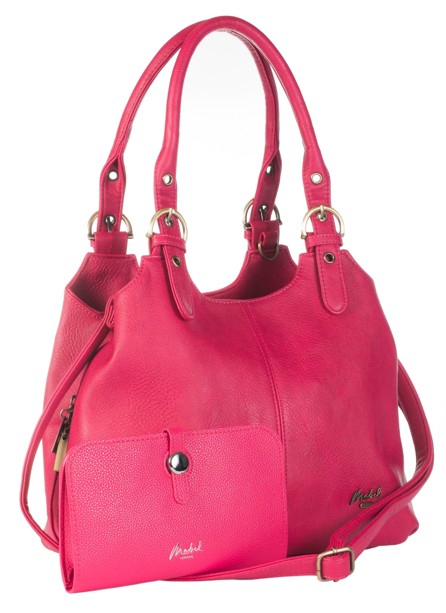 Amelia Ada - Vegan Leather Shoulder Handbag & RFID-Blocking Purse Wallet Set for Women