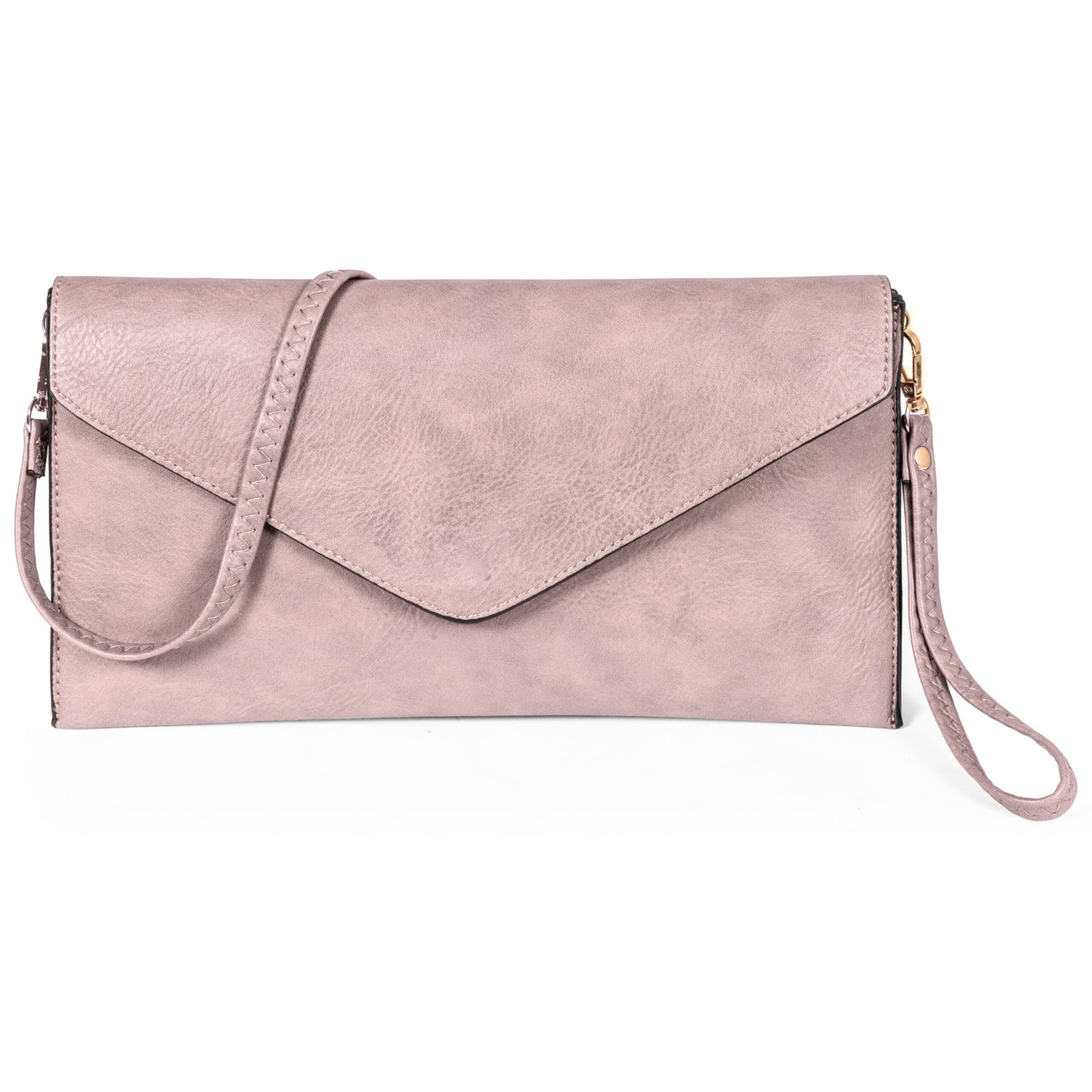 Piper - Vegan Leather Clutch Wristlet with Detachable Strap, Evening Purse Bag